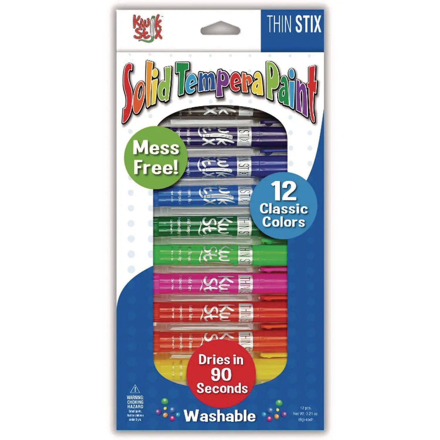 Thin Stix Tempera Paint Set, 12 Assorted Classic Colors, 12/Set, 12 Sets/Carton TPG Creations™ Flipcost