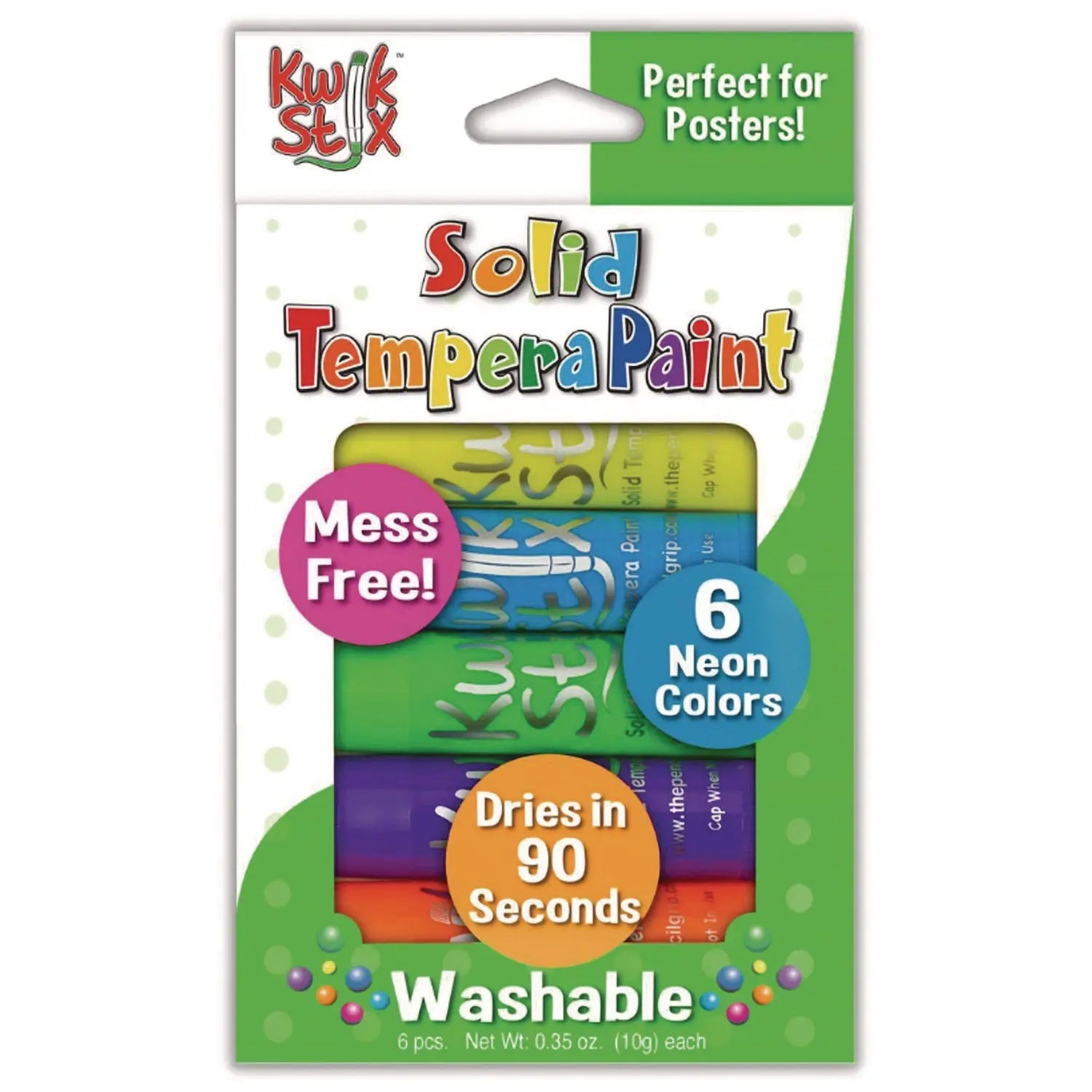 Kwik Stix Tempera Paint Set, 6 Assorted Neon Colors, 6/Set, 24 Sets/Carton TPG Creations™ Flipcost