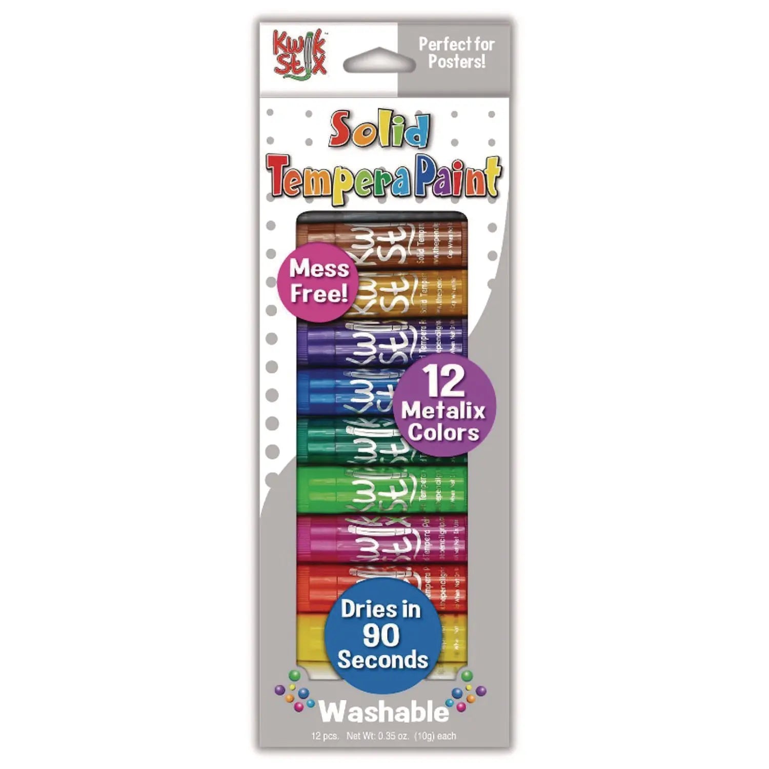 Kwik Stix Tempera Paint Set, 12 Assorted Metallic Colors, 12/Set, 12 Sets/Carton TPG Creations™ Flipcost
