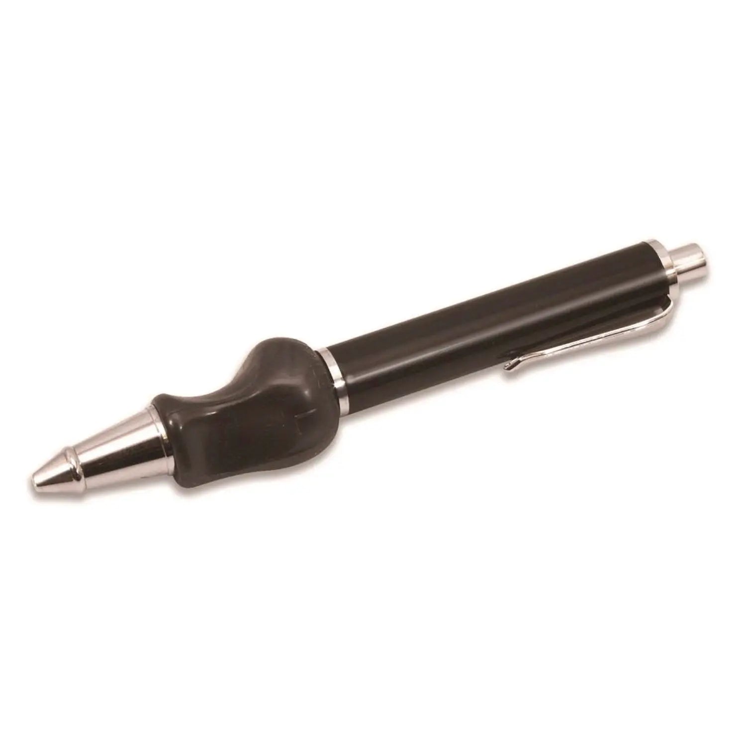 Heavyweight Ball Pen w/The Pencil Grip, Ballpoint Pen, Retractable, Med 0.7 mm, Black Ink, Black/Silver/Navy Barrel, 8/Carton TPG Creations™ Flipcost