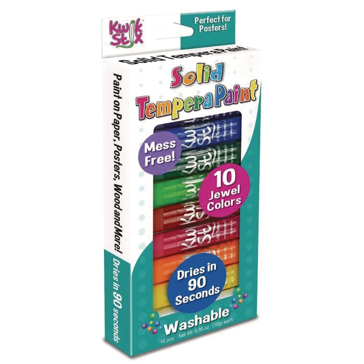 Kwik Stix Tempera Paint Set, 10 Assorted Jewel Tones Colors, 10/Pack, 12 Packs/Carton TPG Creations™ Flipcost