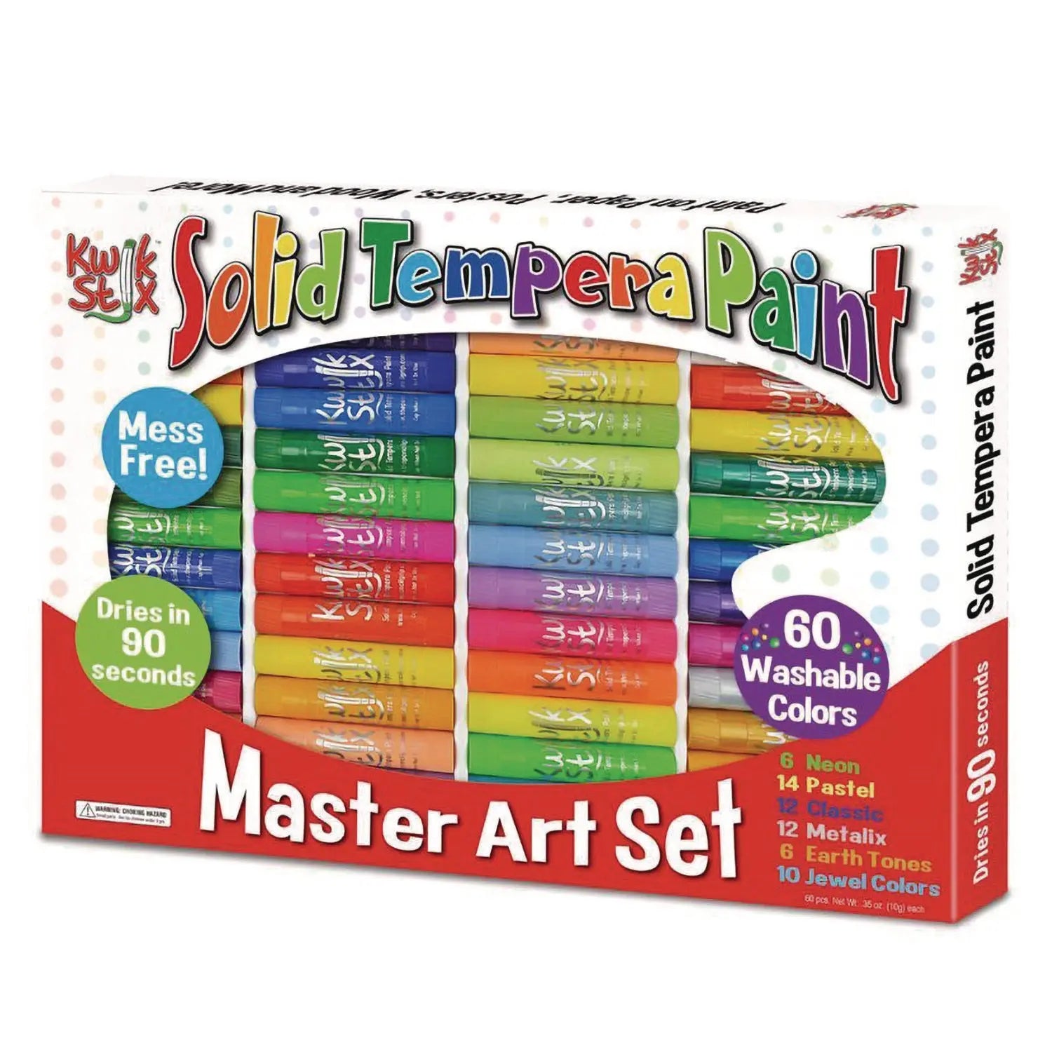 Kwik Stix Tempera Paint Set, 60 Assorted Colors, 60/Pack, 3 Packs/Carton TPG Creations™ Flipcost