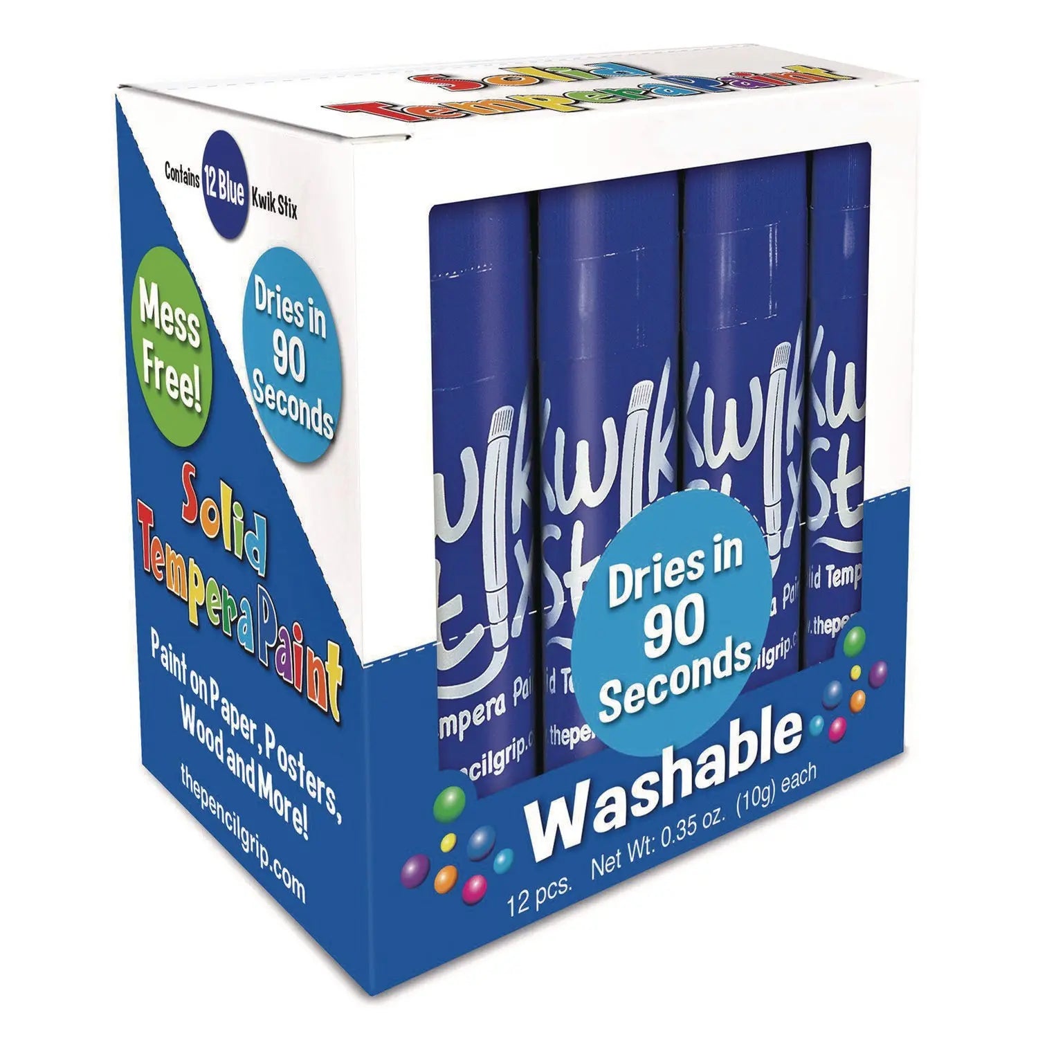Kwik Stix Single Color Pack, 0.7" x 3.5", Blue, 12/Pack, 12 Packs/Carton