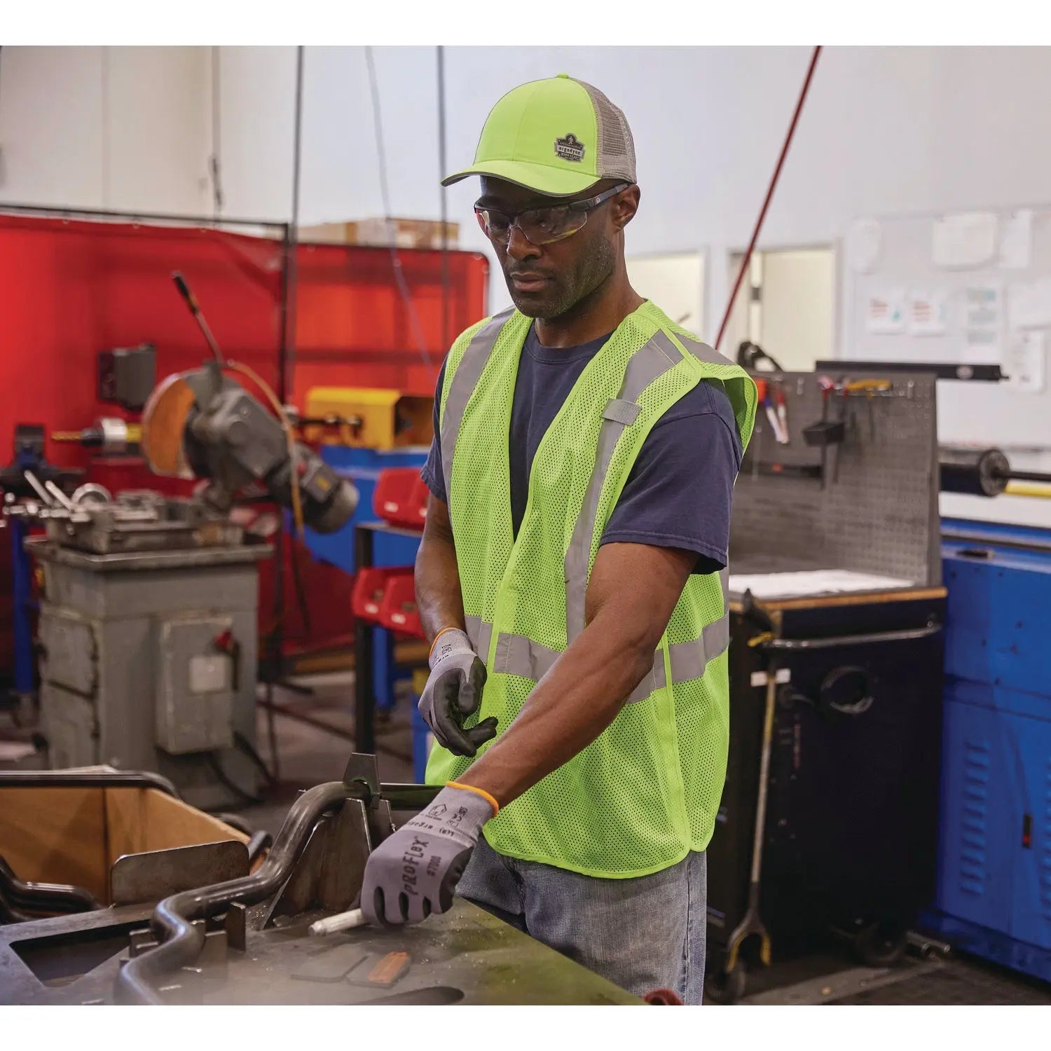 GloWear 8205HL-ECO Class 2 Recycled Hi-Vis Vest, Mesh, Polyester, X-Small, Lime ergodyne® Flipcost