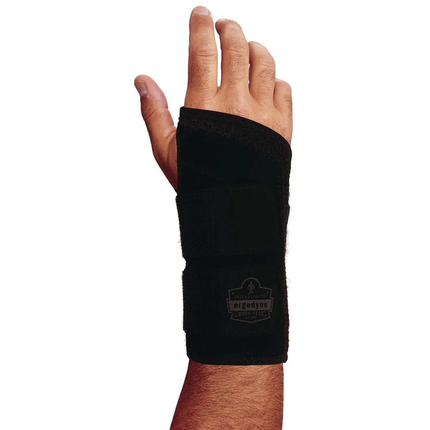 ProFlex 4015 Wrist Brace Support with Double Strap, Medium, Fits Right Hand, Black ergodyne® Flipcost