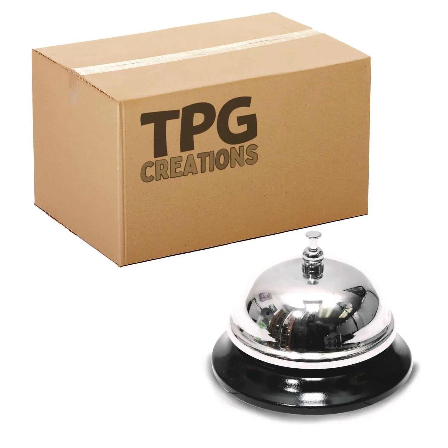 Call Bells, 3.5", Chrome, 36/Carton