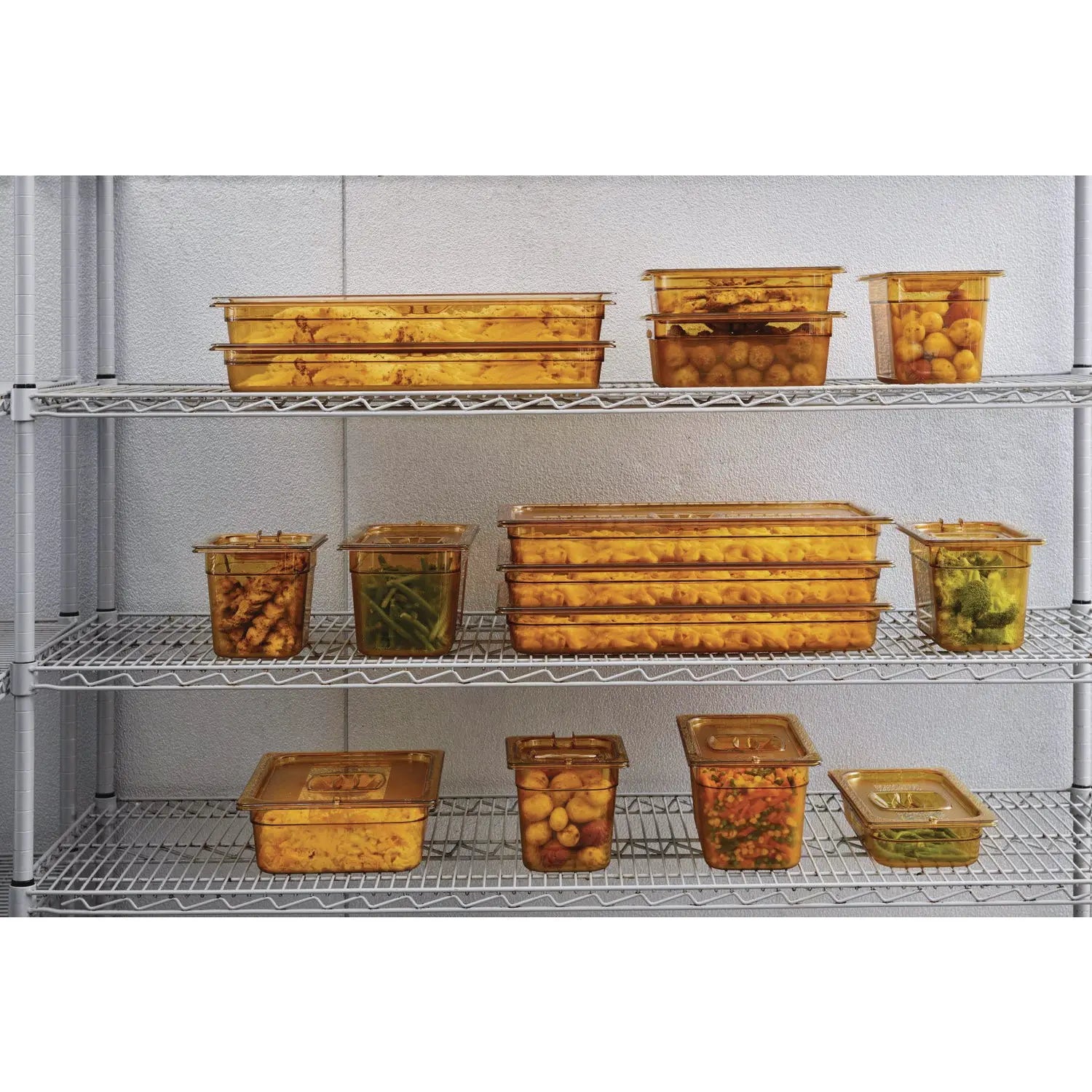 Insert Pan Handled Notched Cover, 6.38 x 0.39 x 10.38, Amber, Plastic, 6/Carton Rubbermaid® Commercial Flipcost