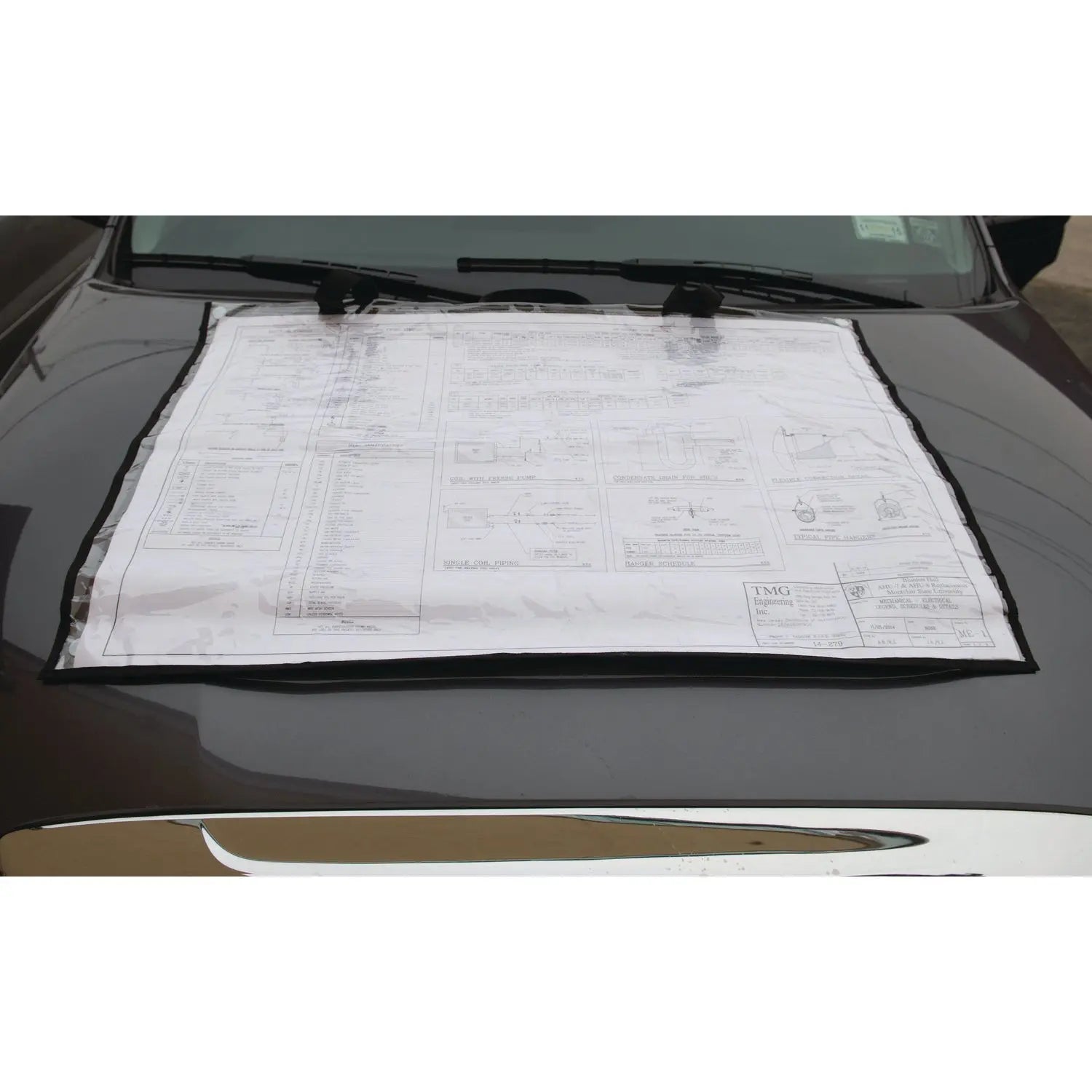 Large Document Protection Blueprint Plan Holder, Holds ARCH D (24" x 36"), Clear AdirOffice Flipcost