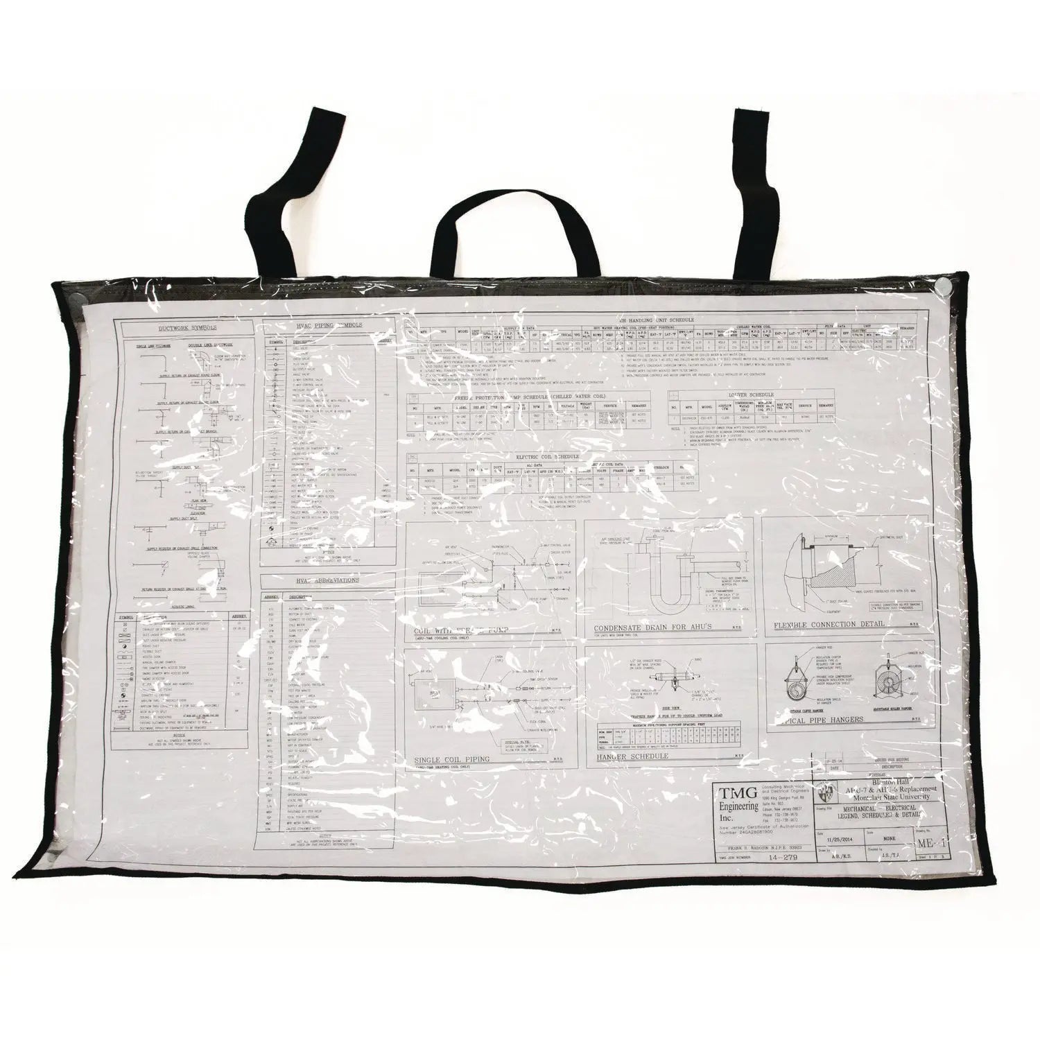 Large Document Protection Blueprint Plan Holder, Holds ARCH E (36" x 48"), Clear AdirOffice Flipcost