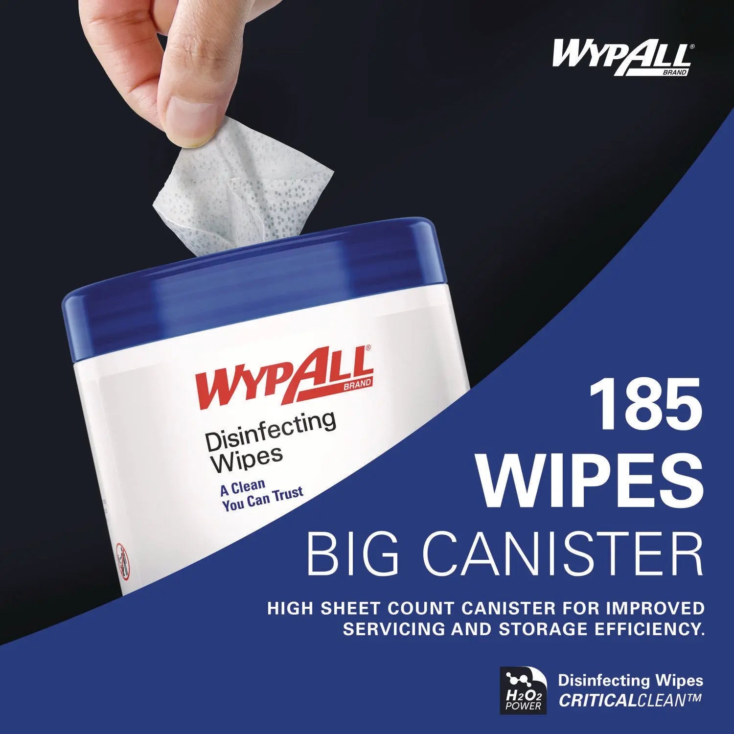 Disinfecting Wipes, 1-Ply, 5.16 x 8.5, Fresh Scent, White, 185 Sheets/Canister, 3 Canisters/Carton WypAll® Flipcost