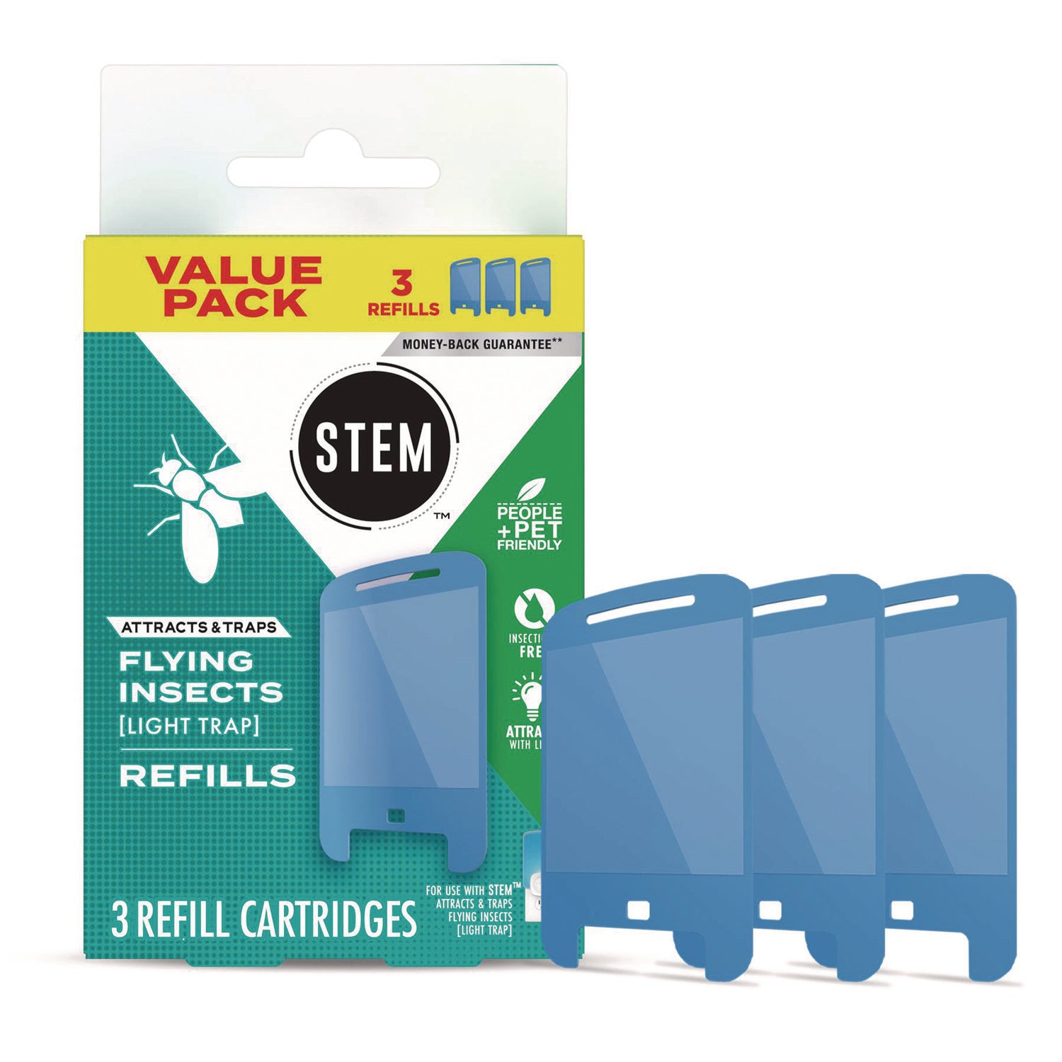 SC Johnson® STEM Light Trap Refills, 3 Refills/Pack, 8 Packs/Carton