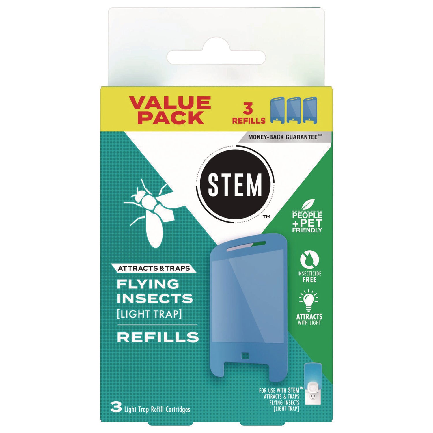 SC Johnson® STEM Light Trap Refills, 3 Refills/Pack, 8 Packs/Carton