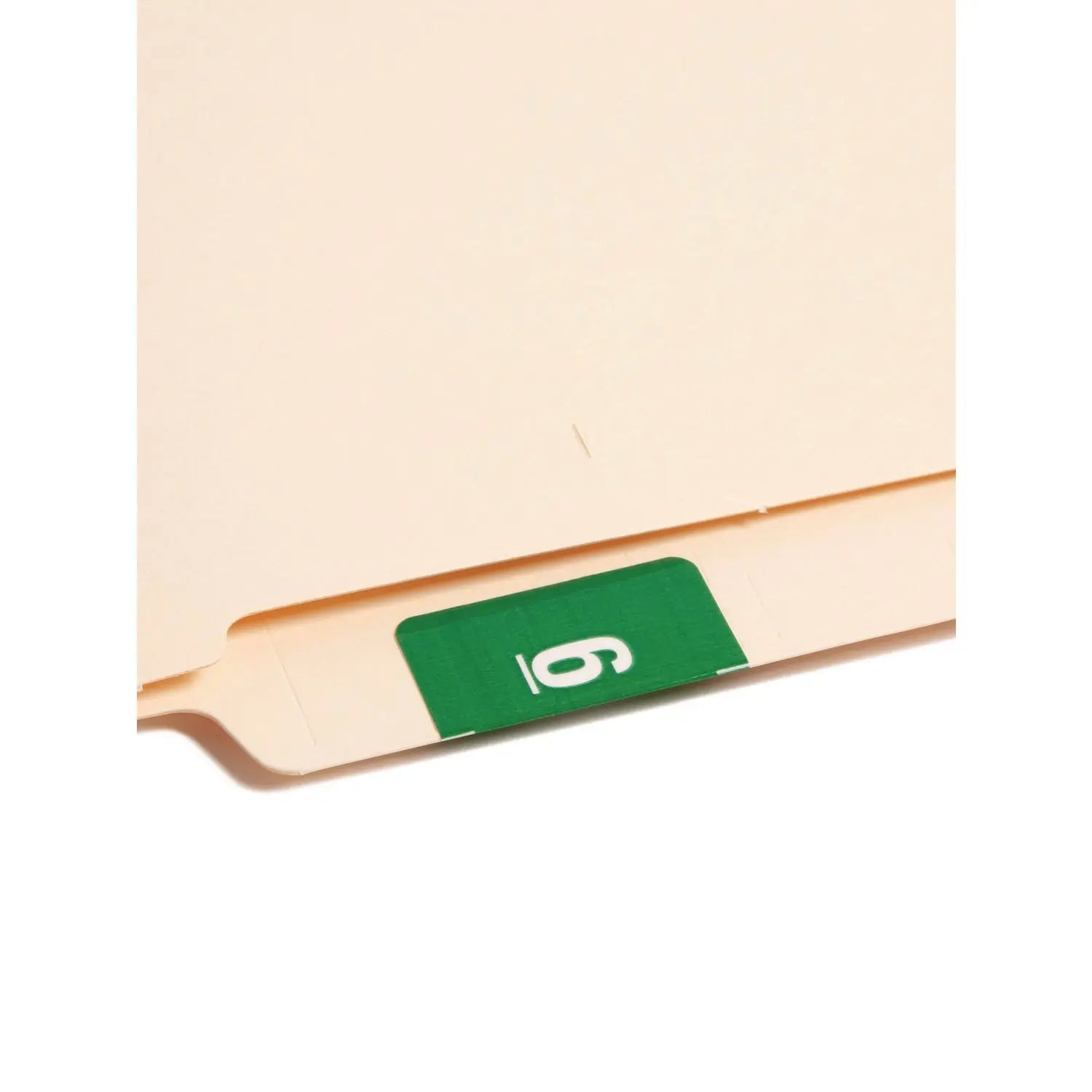 Numerical End Tab File Folder Labels, 6, 1.5 x 1.5, Green, 250/Roll Smead Flipcost