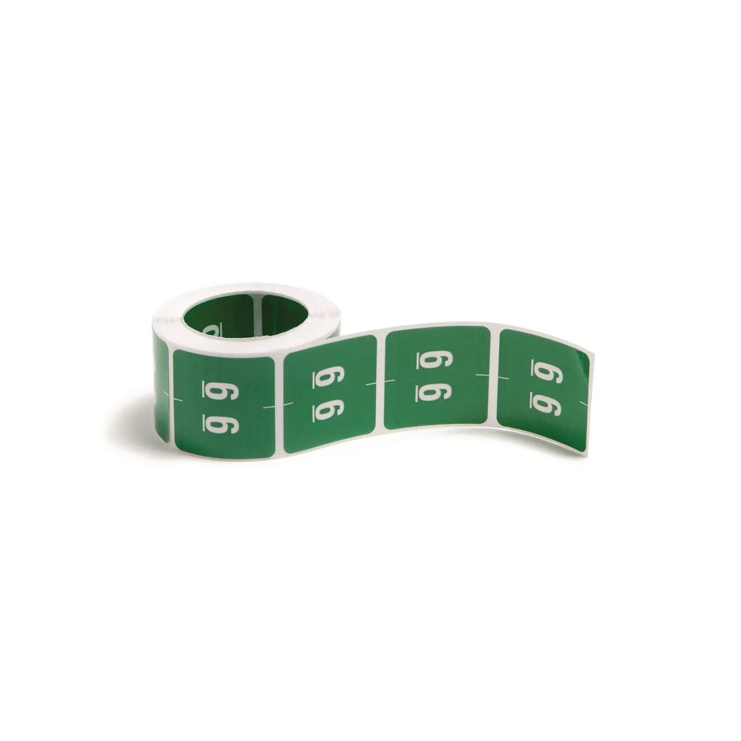 Numerical End Tab File Folder Labels, 6, 1.5 x 1.5, Green, 250/Roll Smead Flipcost