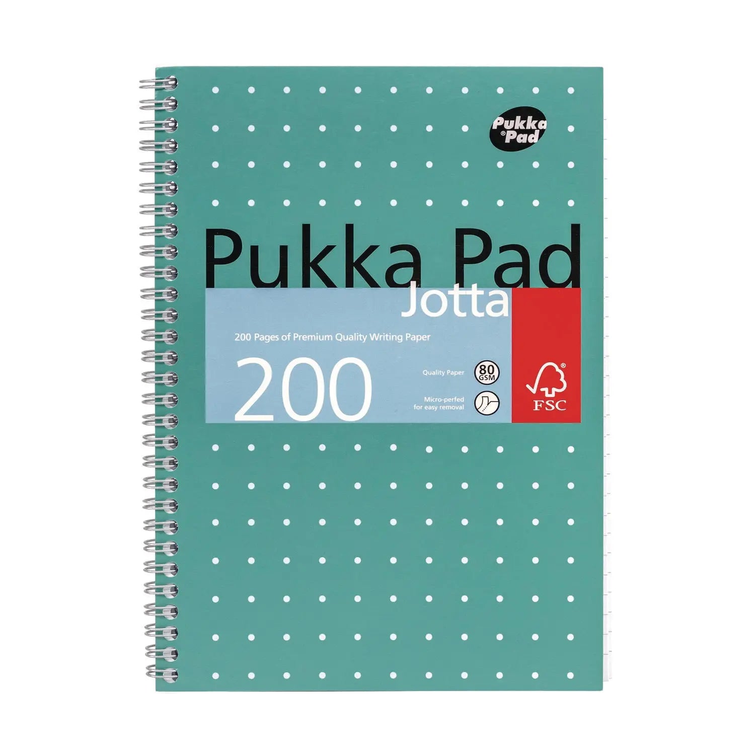 B5 Size Notebook, 1 -Subject, Medium/College Rule, Green Cover, (100) 9.8 x 6.9 Sheets, 3/Pack PUKKA PAD® Flipcost