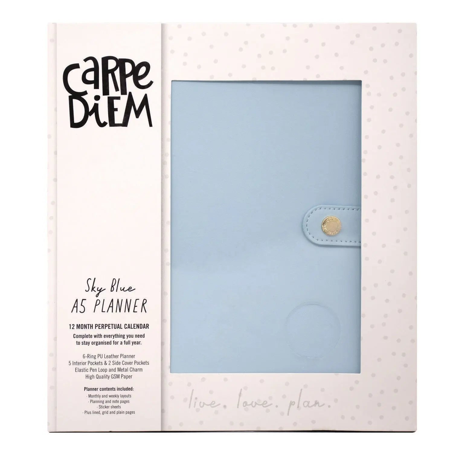 A5 Planner, 10.24 x 9.25, Blue Cover, 12-Month PUKKA PAD® Flipcost