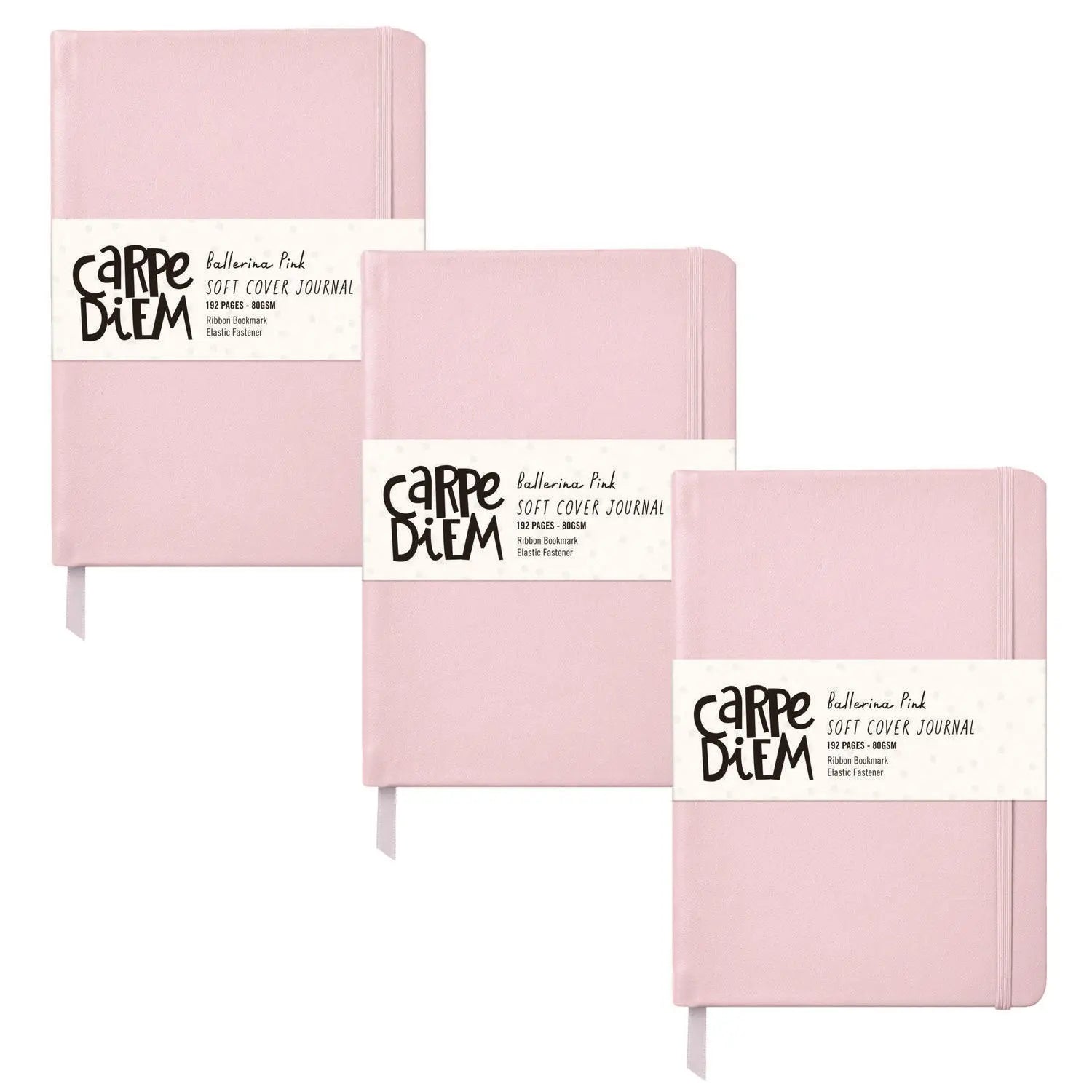 Soft Cover Journal, Medium/College Rule, Pink Cover, (96) 8.3 x 5.2 Sheets, 3/Pack