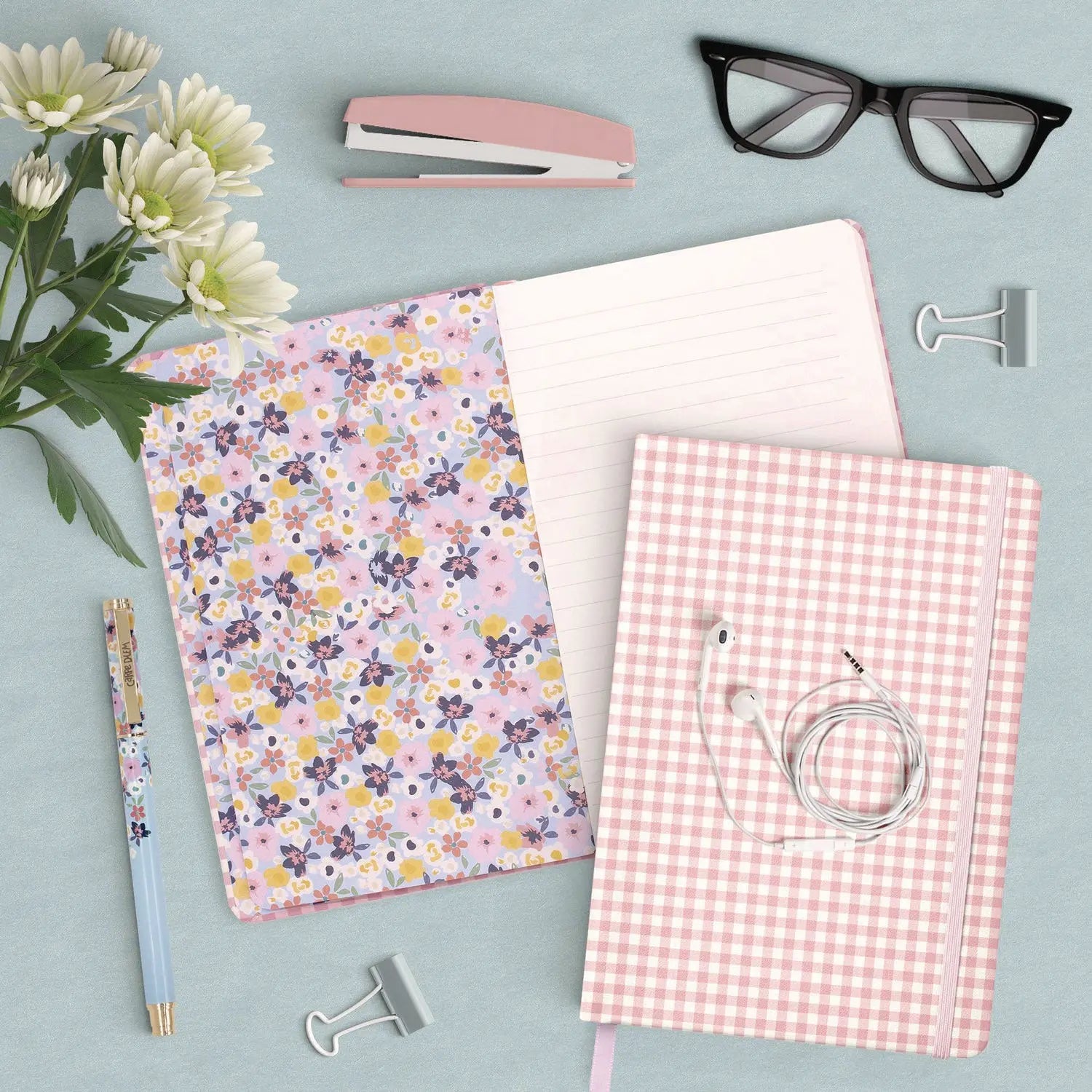 Soft Cover Journal, Medium/College Rule, Pink/White Check Cover, (96) 8.3 x 5.2 Sheets, 3/Pack PUKKA PAD® Flipcost