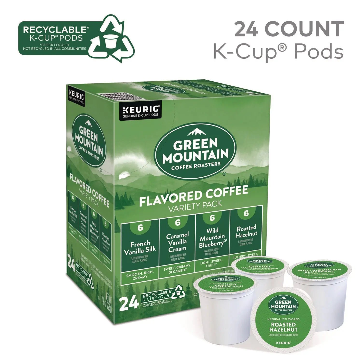 Flavored Variety Coffee K-Cups, Assorted Flavors, 96/Carton Green Mountain Coffee® Flipcost
