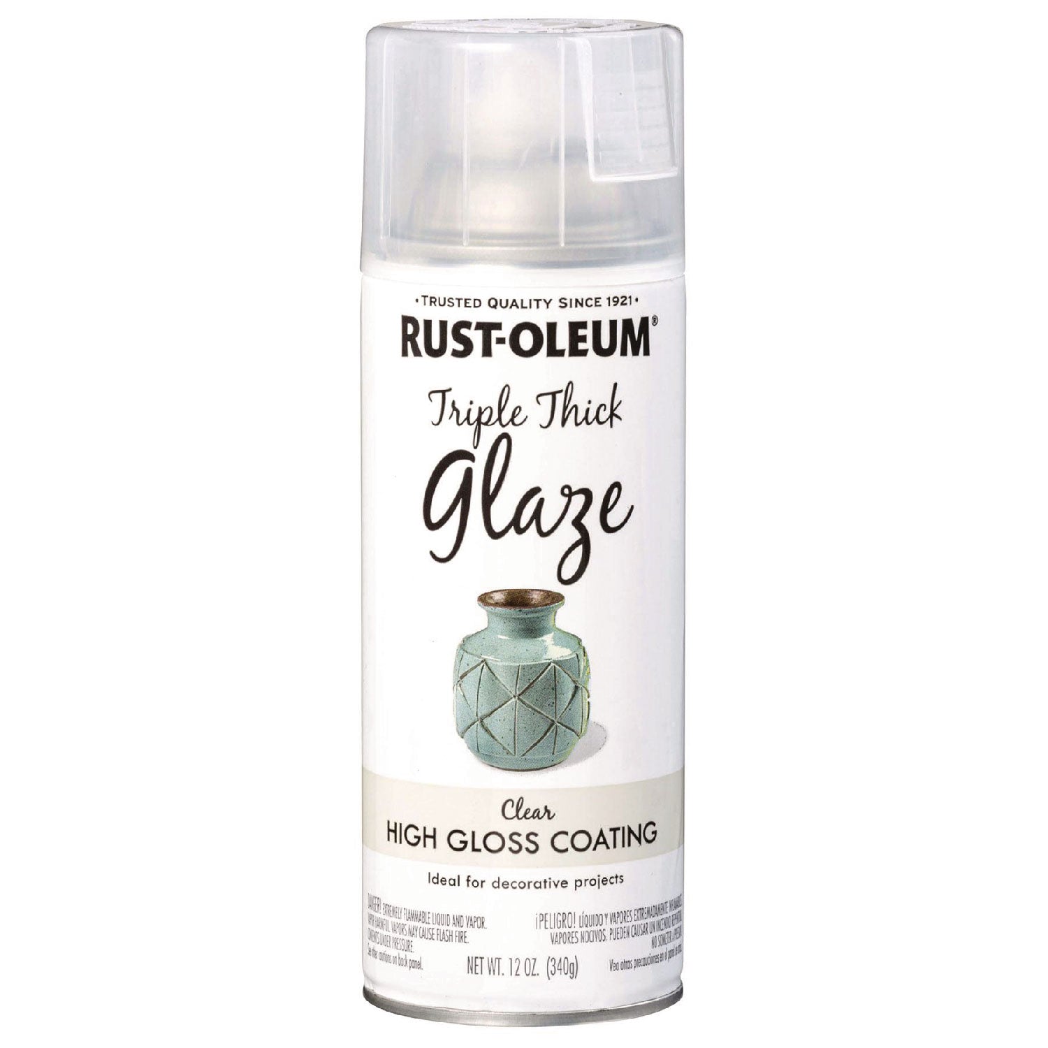Rust-Oleum® Specialty Triple Thick Glaze Spray Paint, High Gloss Clear, 12 oz Aerosol Can, 6/Carton