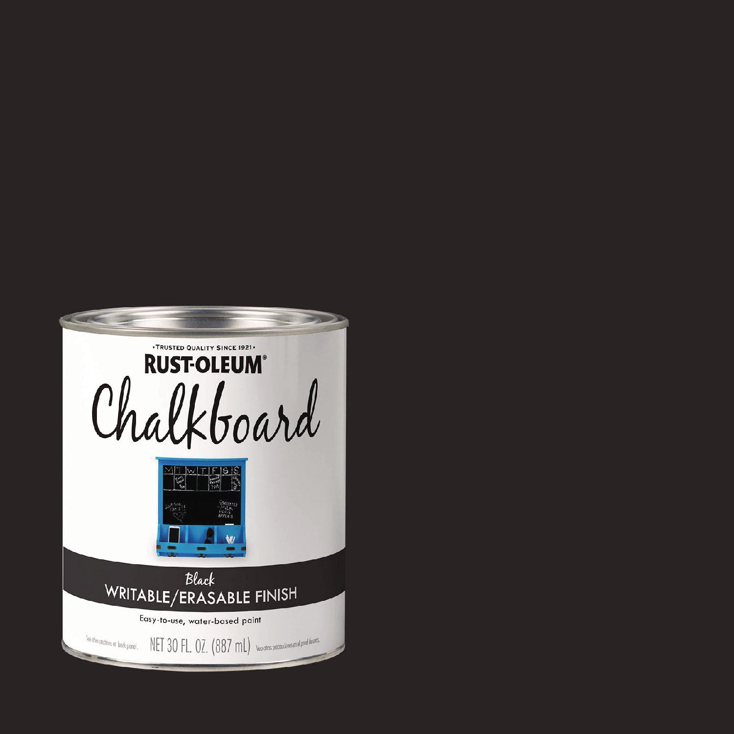 Rust-Oleum® Chalkboard Paint, Matte Black, Quart Can, 4/Carton
