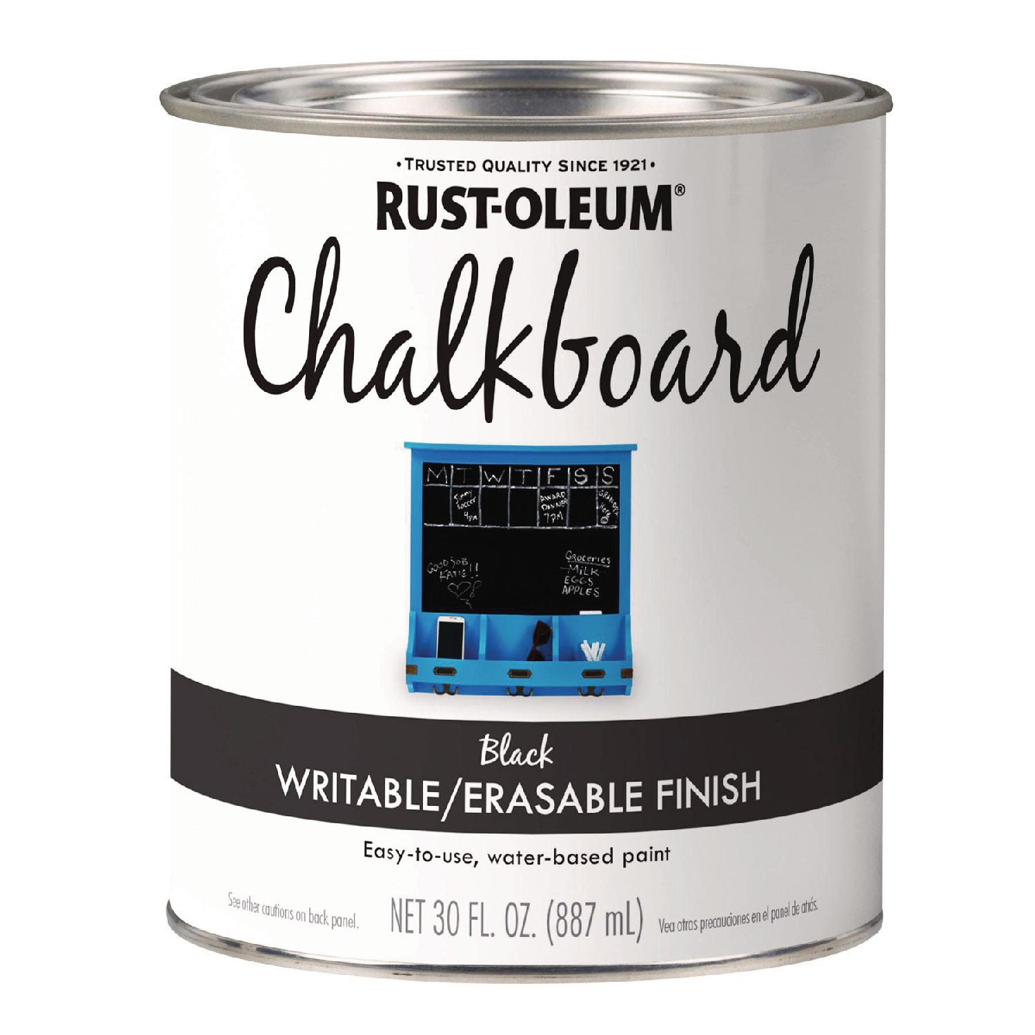 Rust-Oleum® Chalkboard Paint, Matte Black, Quart Can, 4/Carton