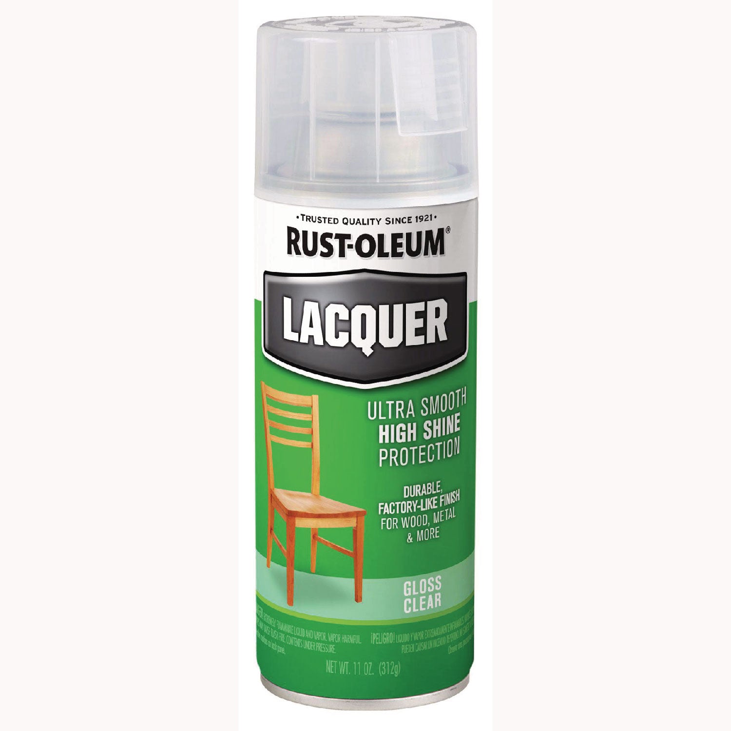Rust-Oleum® Specialty Lacquer Spray Paint, Gloss Clear, 12 oz Aerosol Can, 6/Carton