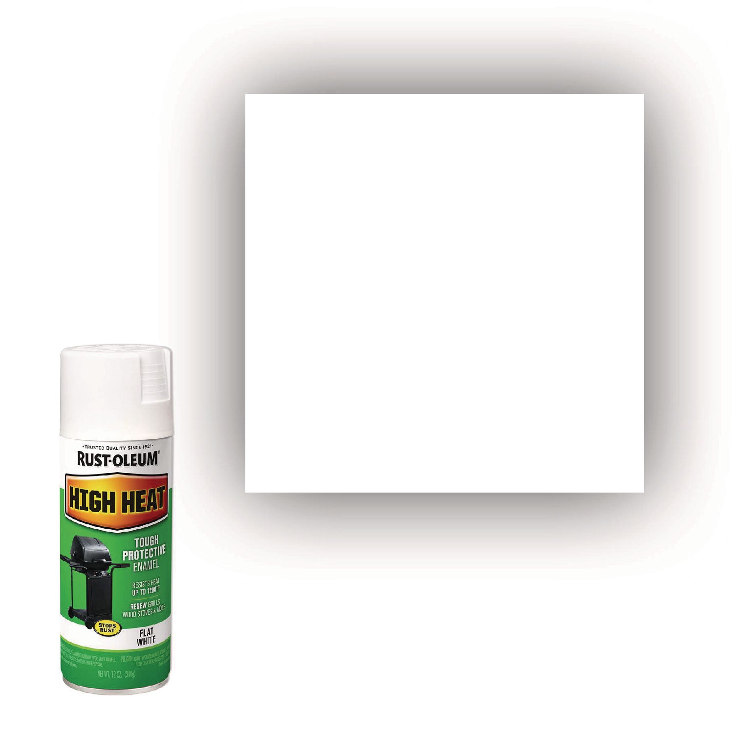 Rust-Oleum® High Heat Enamel Spray Paint, Flat White, 12 oz Aerosol Can, 6/Carton