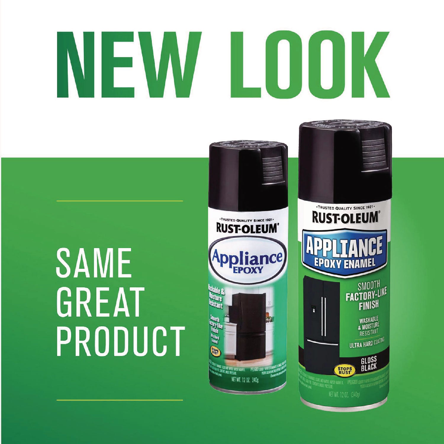 Rust-Oleum® Specialty Appliance Epoxy Spray Paint, Gloss Black, 12 oz Aerosol Can, 6/Carton