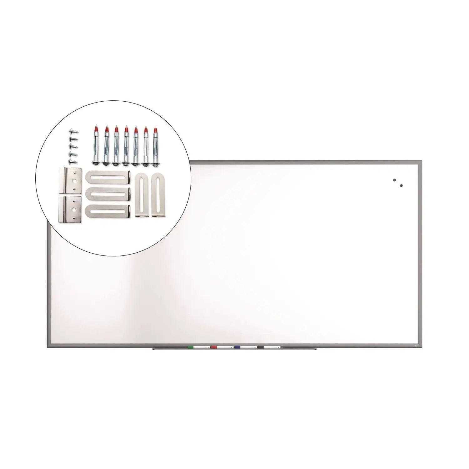 Magnetic Porcelain Dry Erase Board, 96" x 48", White Surface, Gray/Natural Aluminum Frame TRU RED™ Flipcost