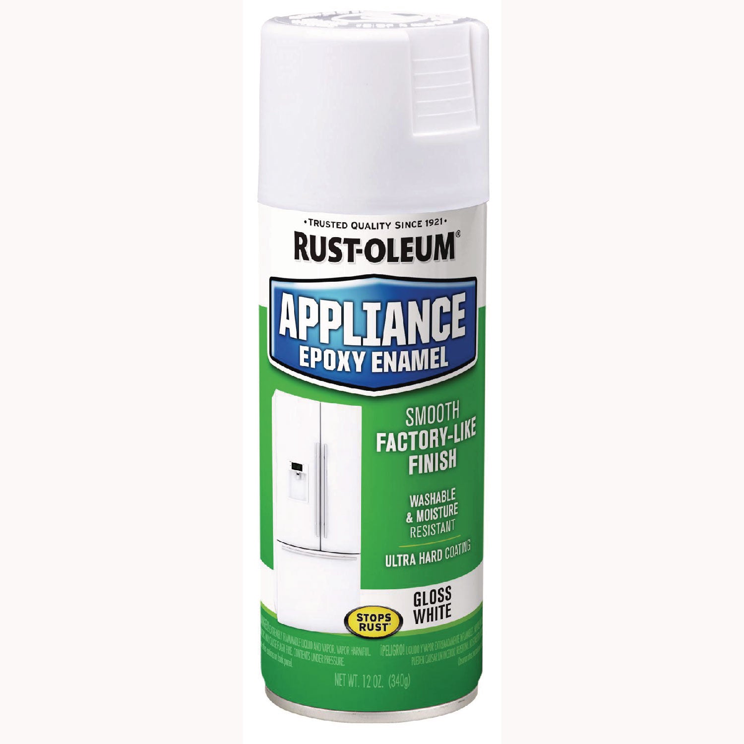 Rust-Oleum® Specialty Appliance Epoxy Spray Paint, Gloss White, 12 oz Aerosol Can, 6/Carton