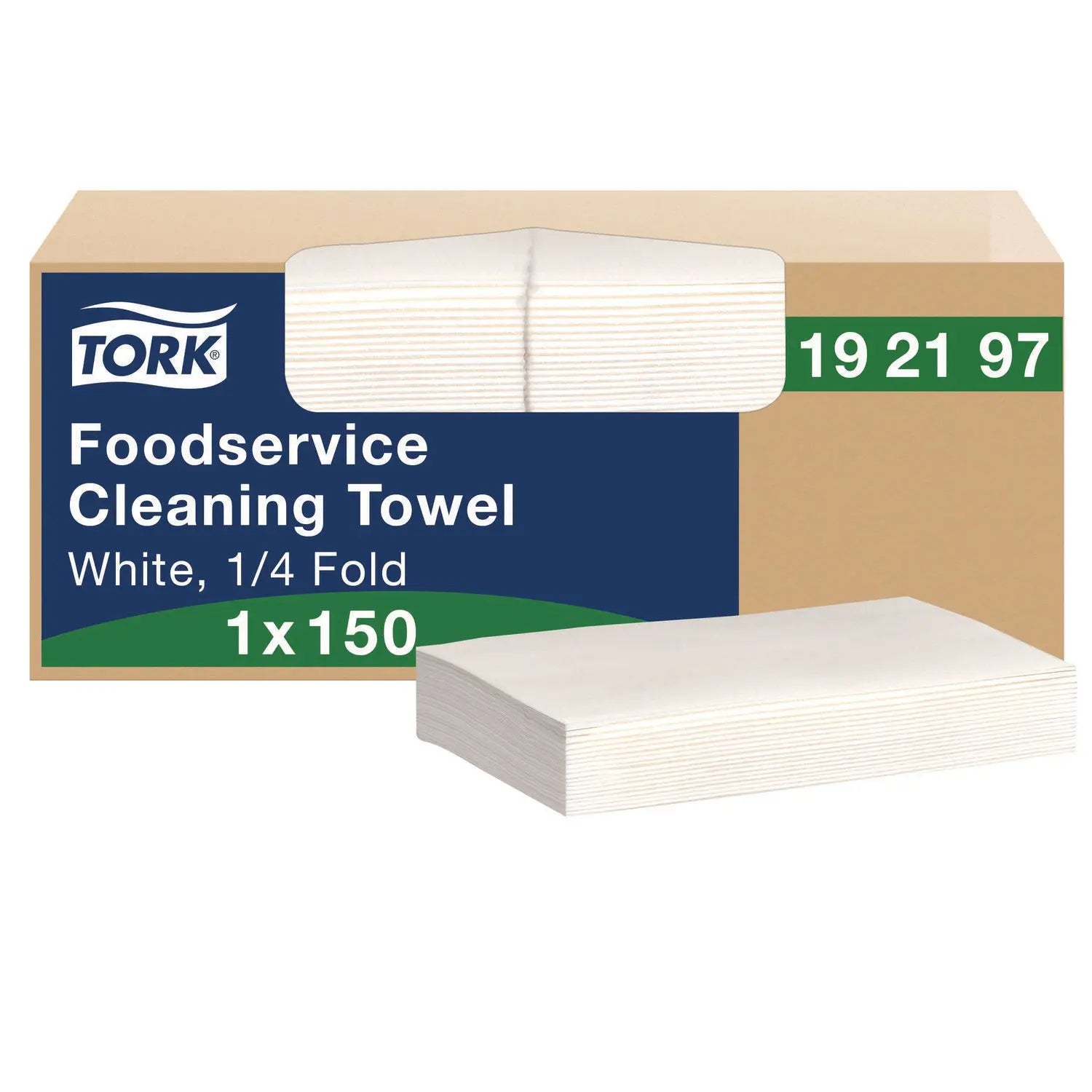 Foodservice Cleaning Towel, 1-Ply, 5 x 10.75, White, 150 Sheets/Carton Tork® Flipcost