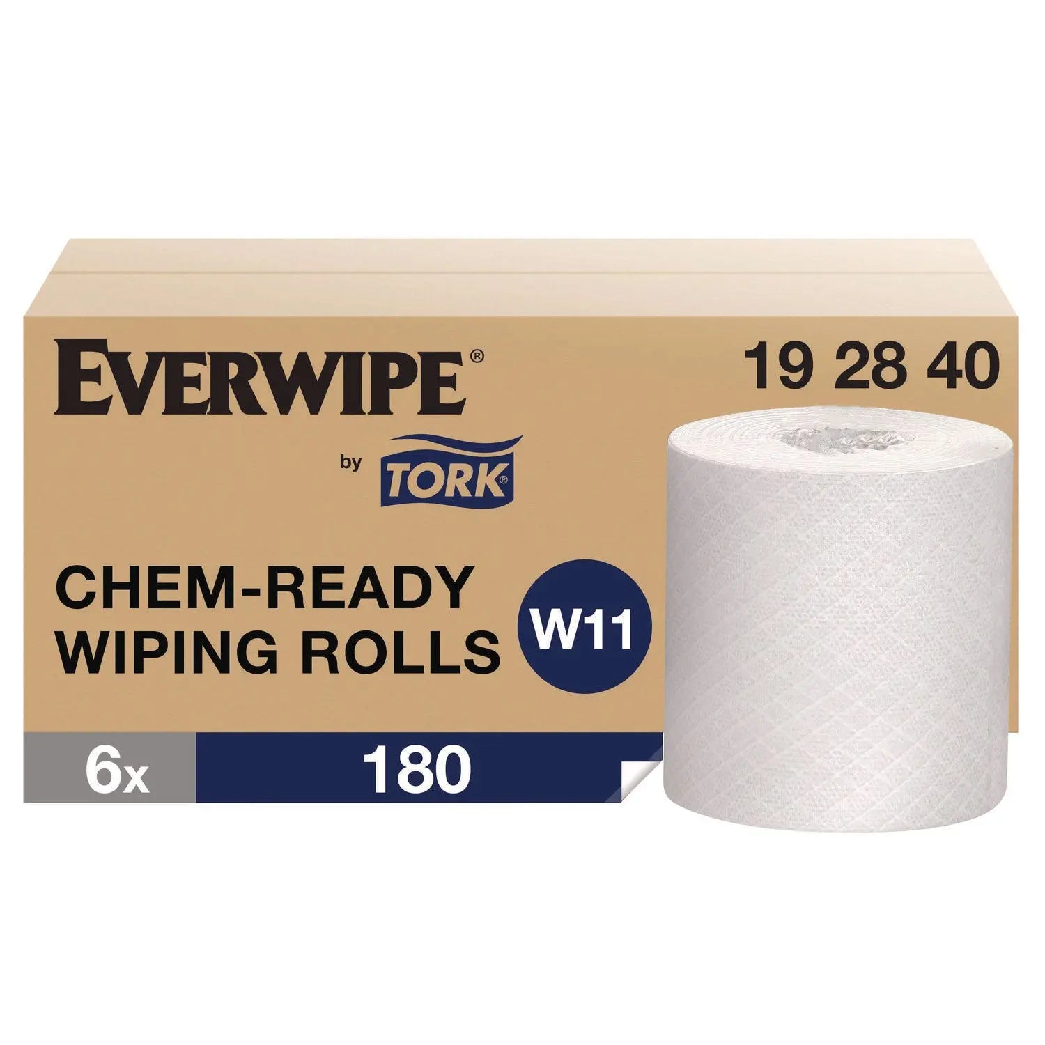 Chem-Ready Wiping Rolls, 1-Ply, 12 x 5.25, White, 180 Sheets, 6 Rolls/Carton Tork® Flipcost