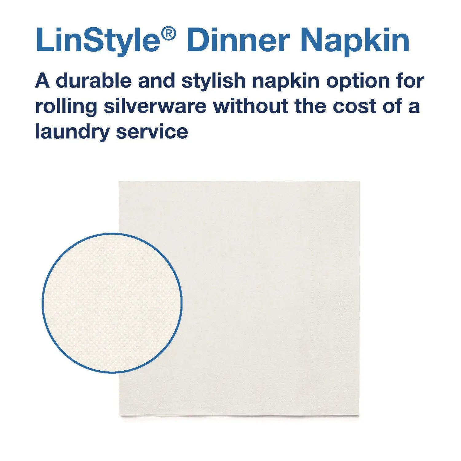 LinStyle Dinner Napkin, 1-Ply, 15 x 16, White, 1,000/Carton Tork® Flipcost