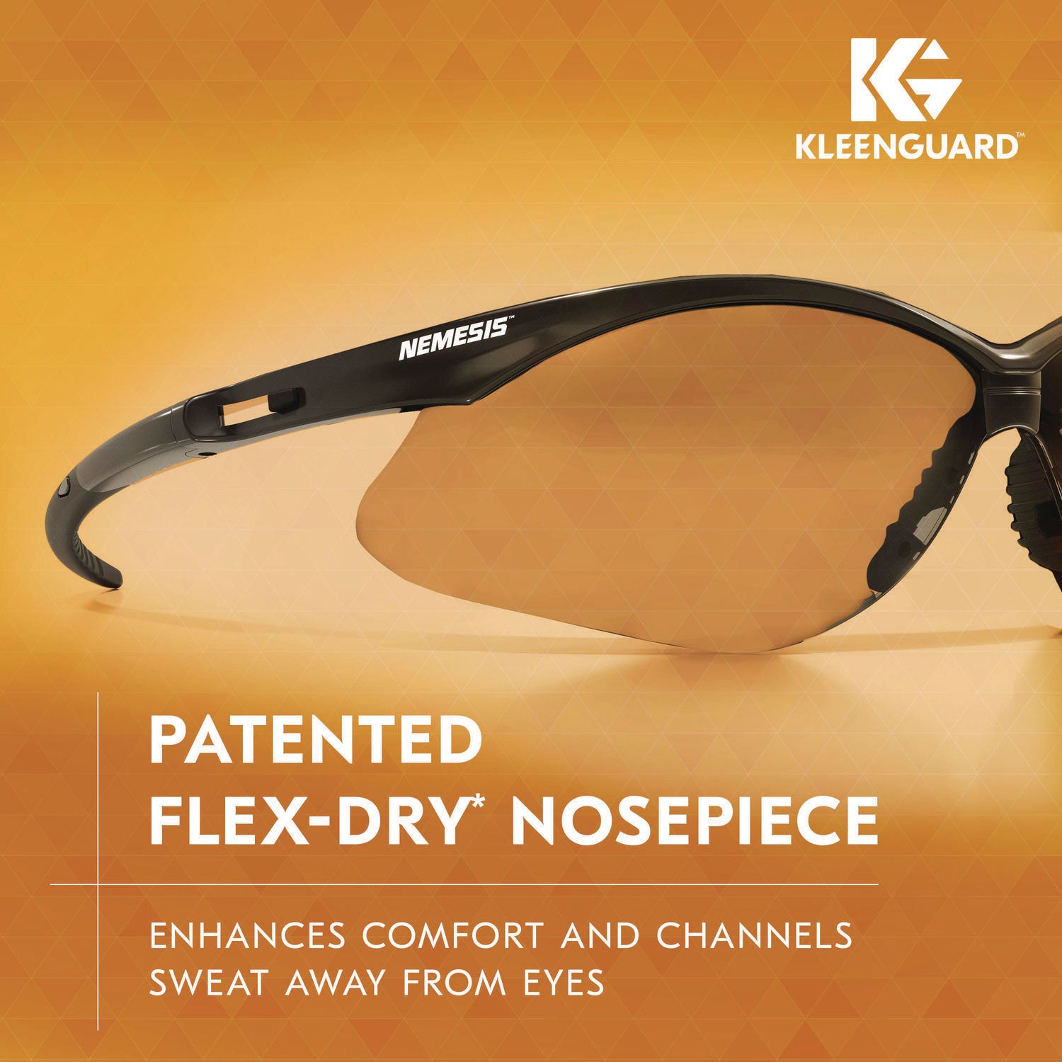 KleenGuard™ Nemesis Safety Glasses, Black Frame, Indoor/Outdoor Lens