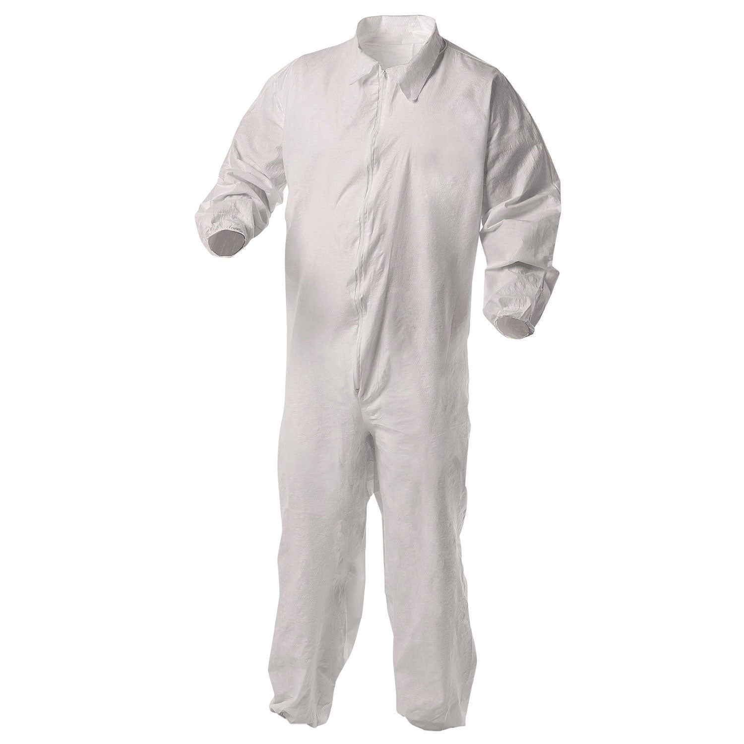 KleenGuard™ KGA35 Liquid and Particle Protection Coveralls, Elastic Wrist and Ankles, Large, White, 25/Carton