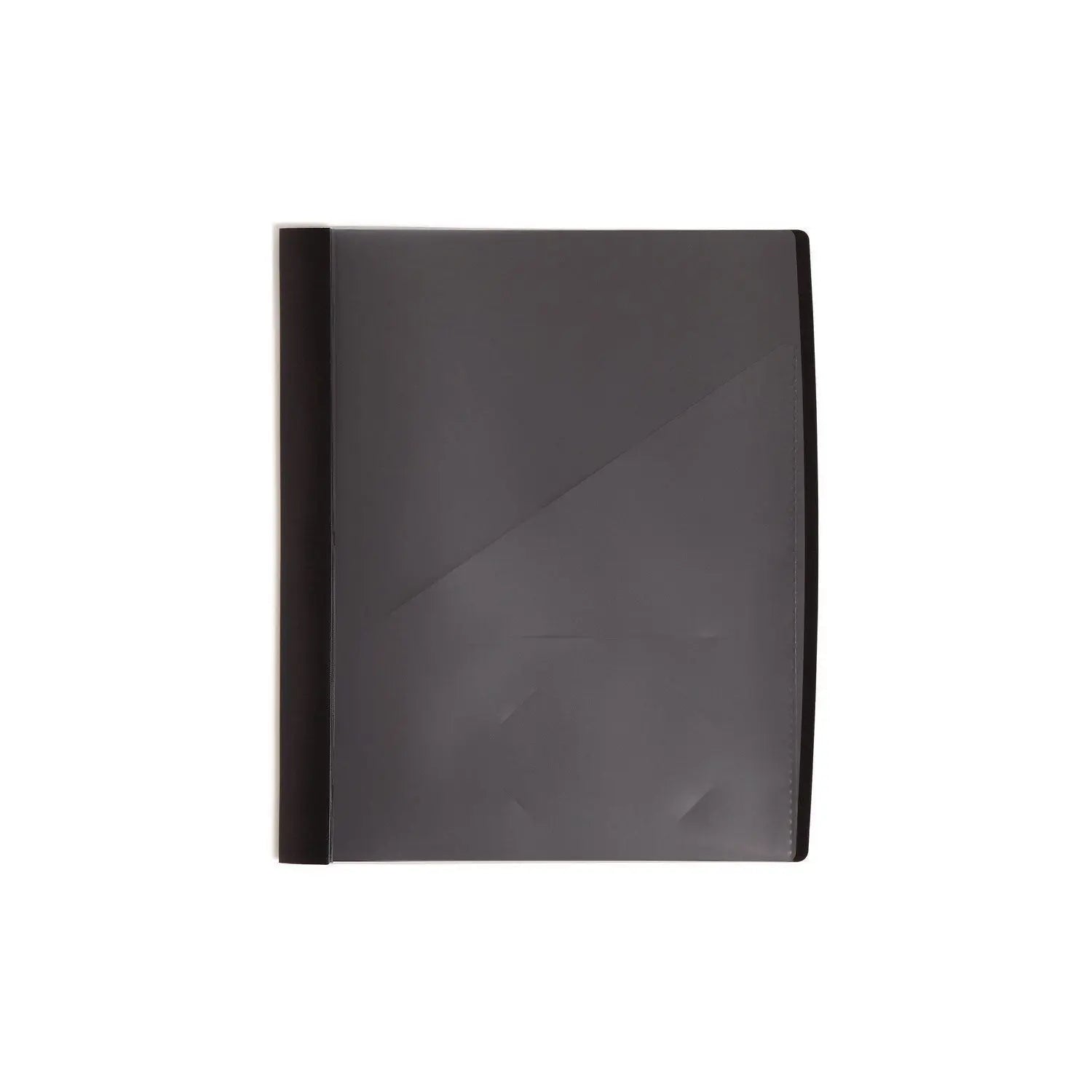 Clear Front Poly Report Cover, Double-Prong Fastener, 0.5" Capacity, 8.5 x 11, Clear/Black, 5/Pack Smead Flipcost