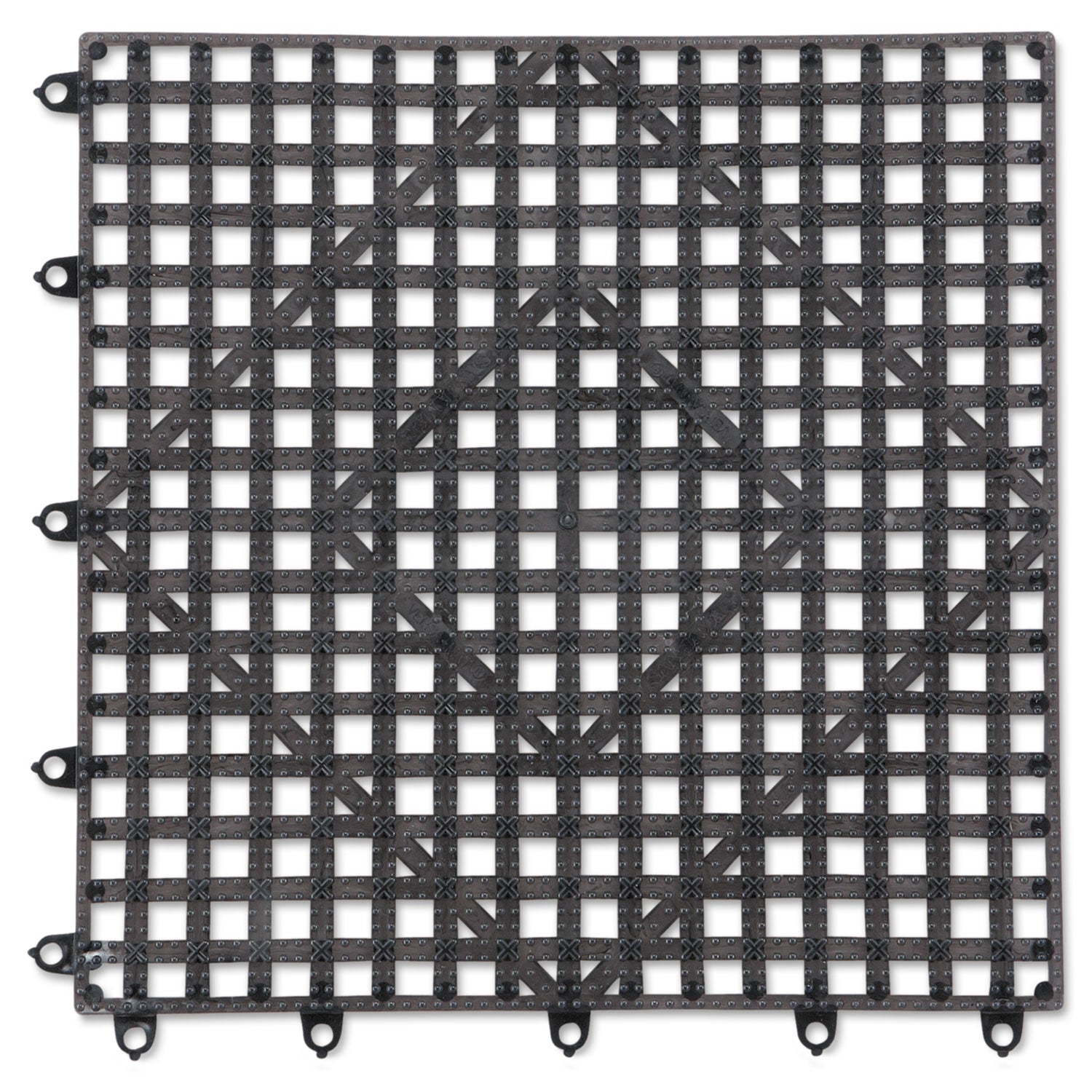 San Jamar® Versa-Mat Bar-Shelf Liner, Plastic, 12w X 12d X 0.25h, Black, 24/carton