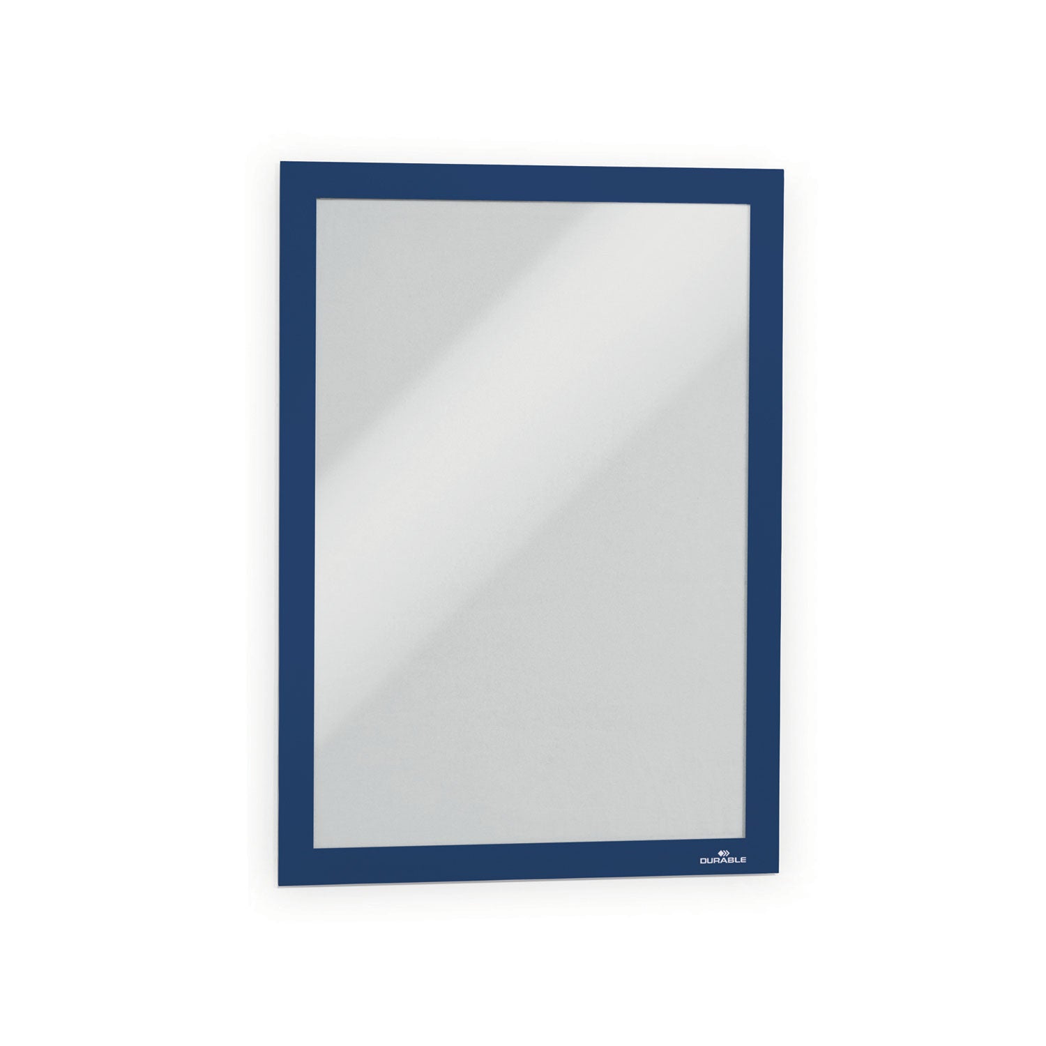 Durable® Infoframe DURAFRAME Self Adhesive Double Sided Sign Holder, 9.5 x 12, Dark Blue Frame, 2/Pack
