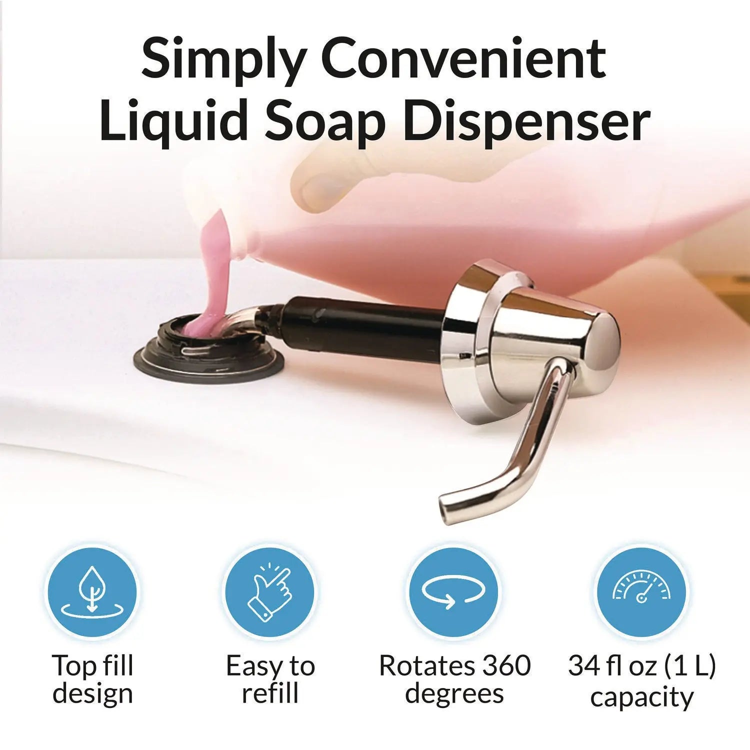 Bottle Cap for B-22 Soap Dispenser, Black Bobrick Flipcost