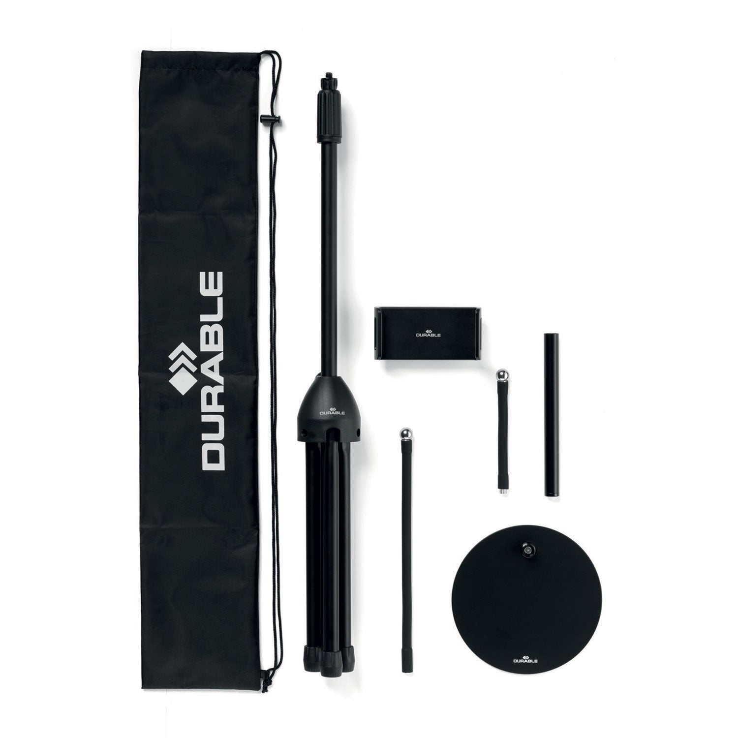 Durable® TWIST COMBI Black Table and Floor Tablet Stand, Black