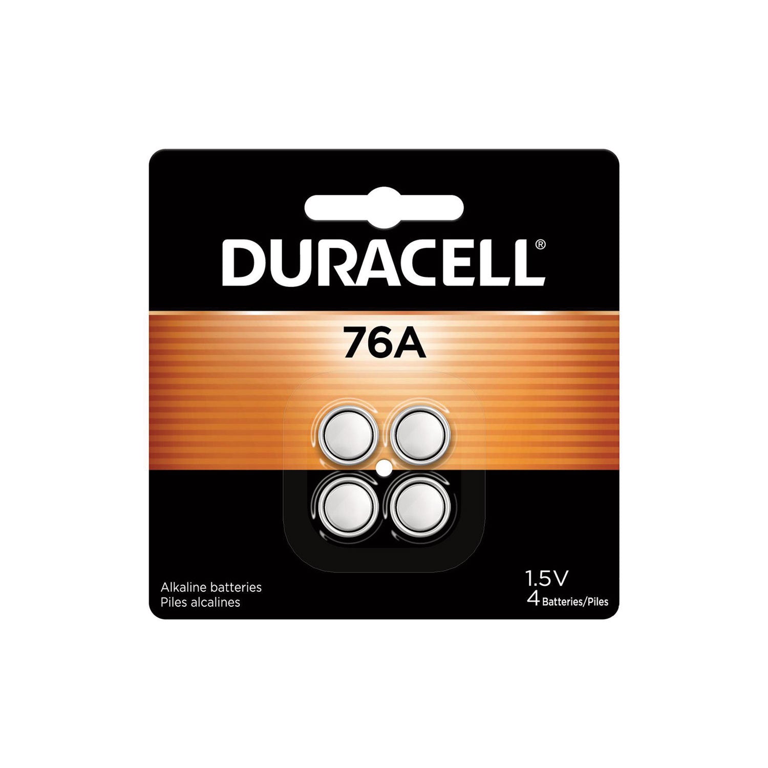Duracell® Specialty Alkaline Batteries, 76A, 1.5 V, 4/Pack