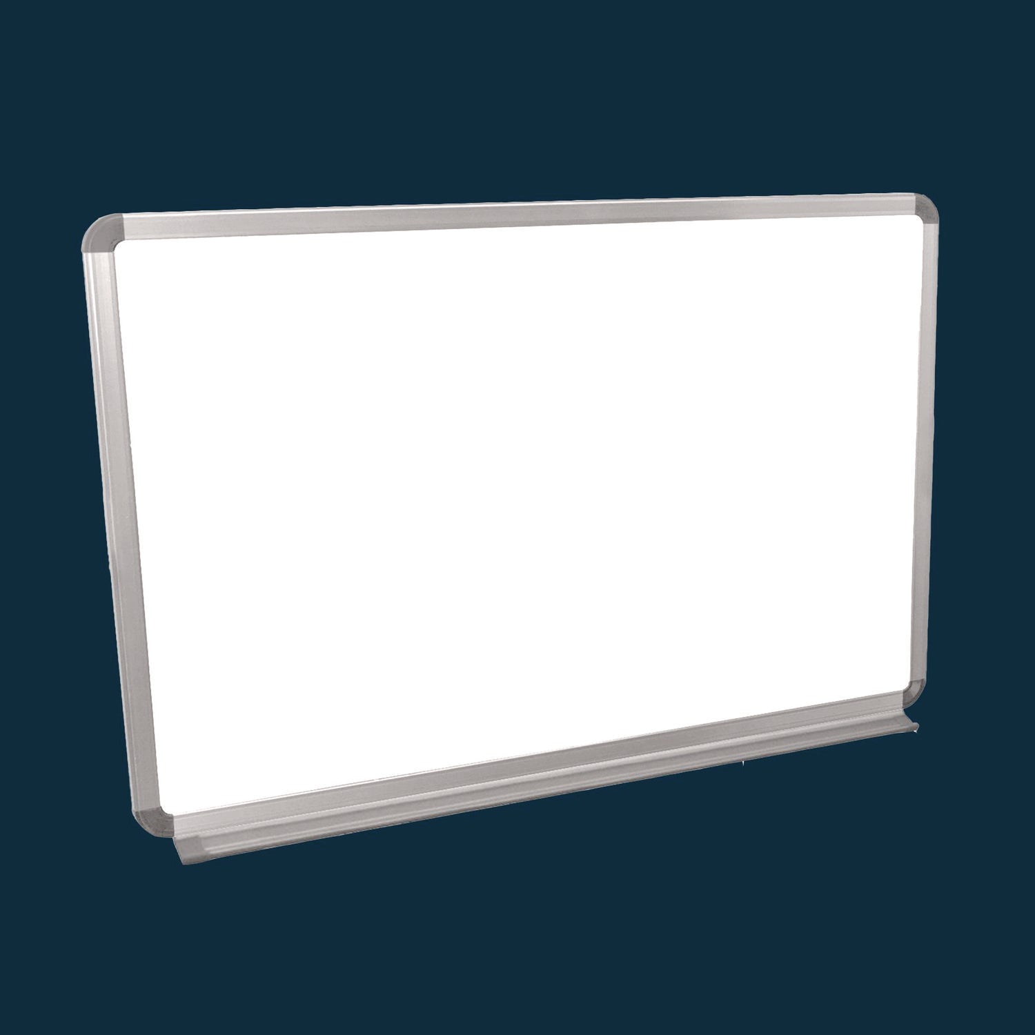 Luxor Wall-Mounted Magnetic Whiteboard, 36" x 24", White Surface, Silver Aluminum Frame