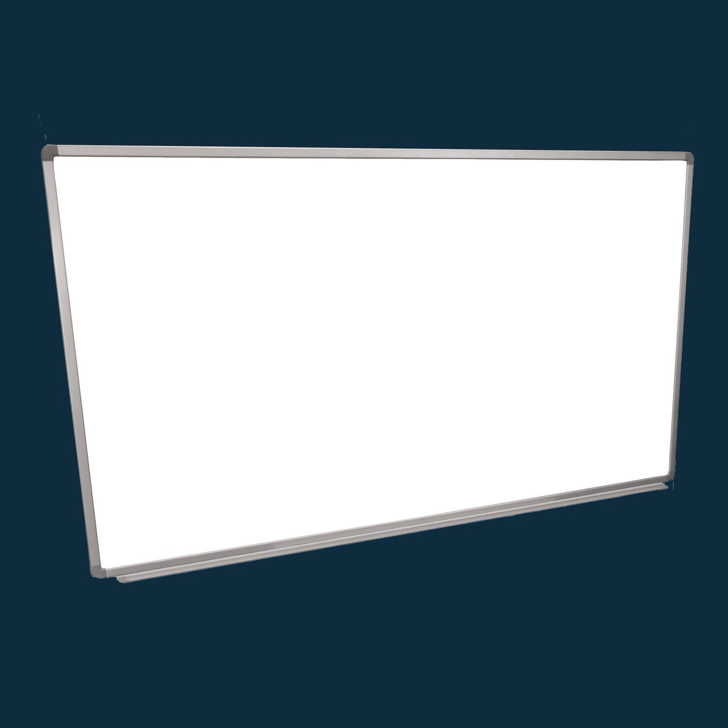 Luxor Wall-Mounted Magnetic Whiteboard, 72" x 40", White Surface, Silver Aluminum Frame