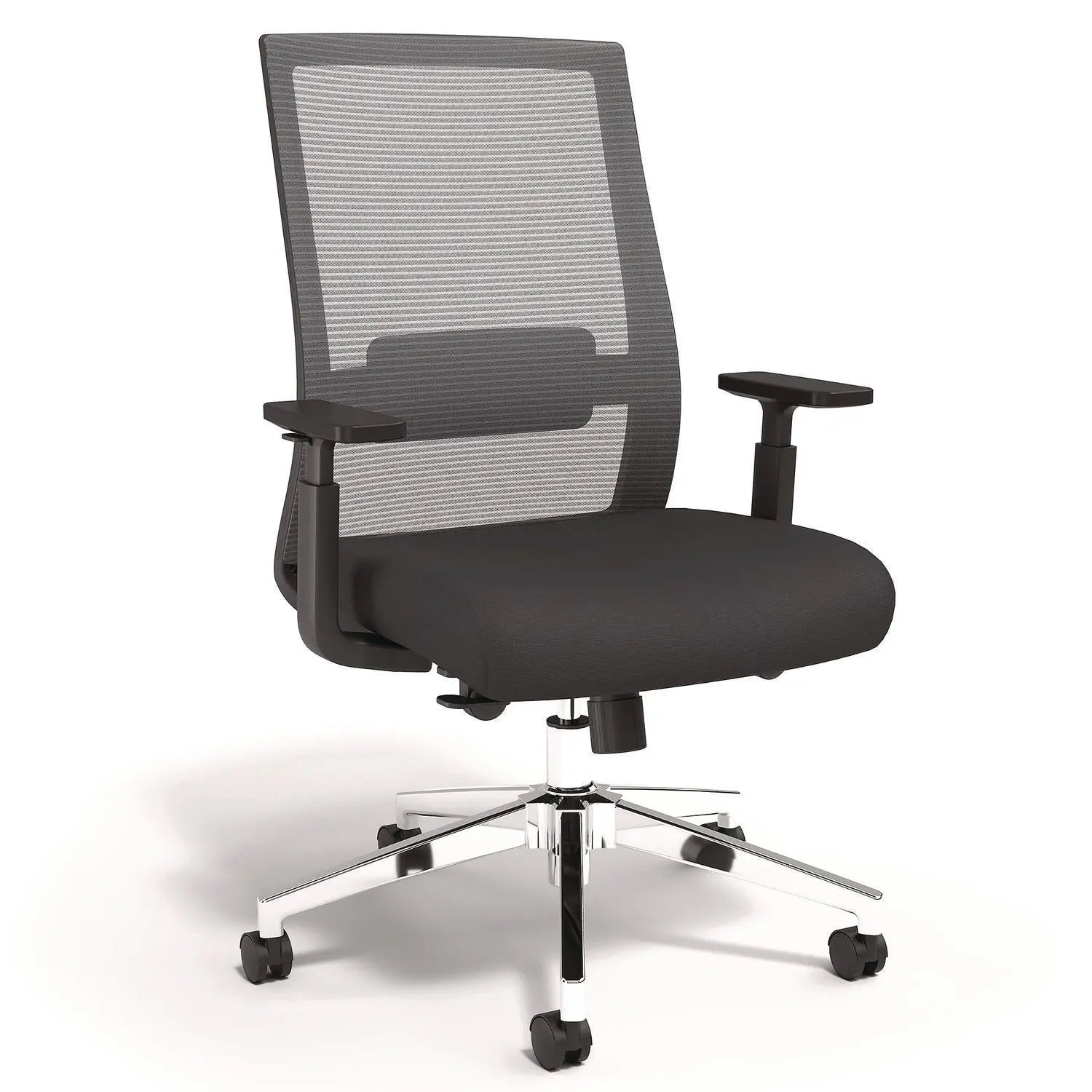 Ashdale Ergonomic Fabric Swivel Task Chair, Supports Up to 275 lb, 18.15 to 21.89 Seat Height, Black Seat/Back, Black Base