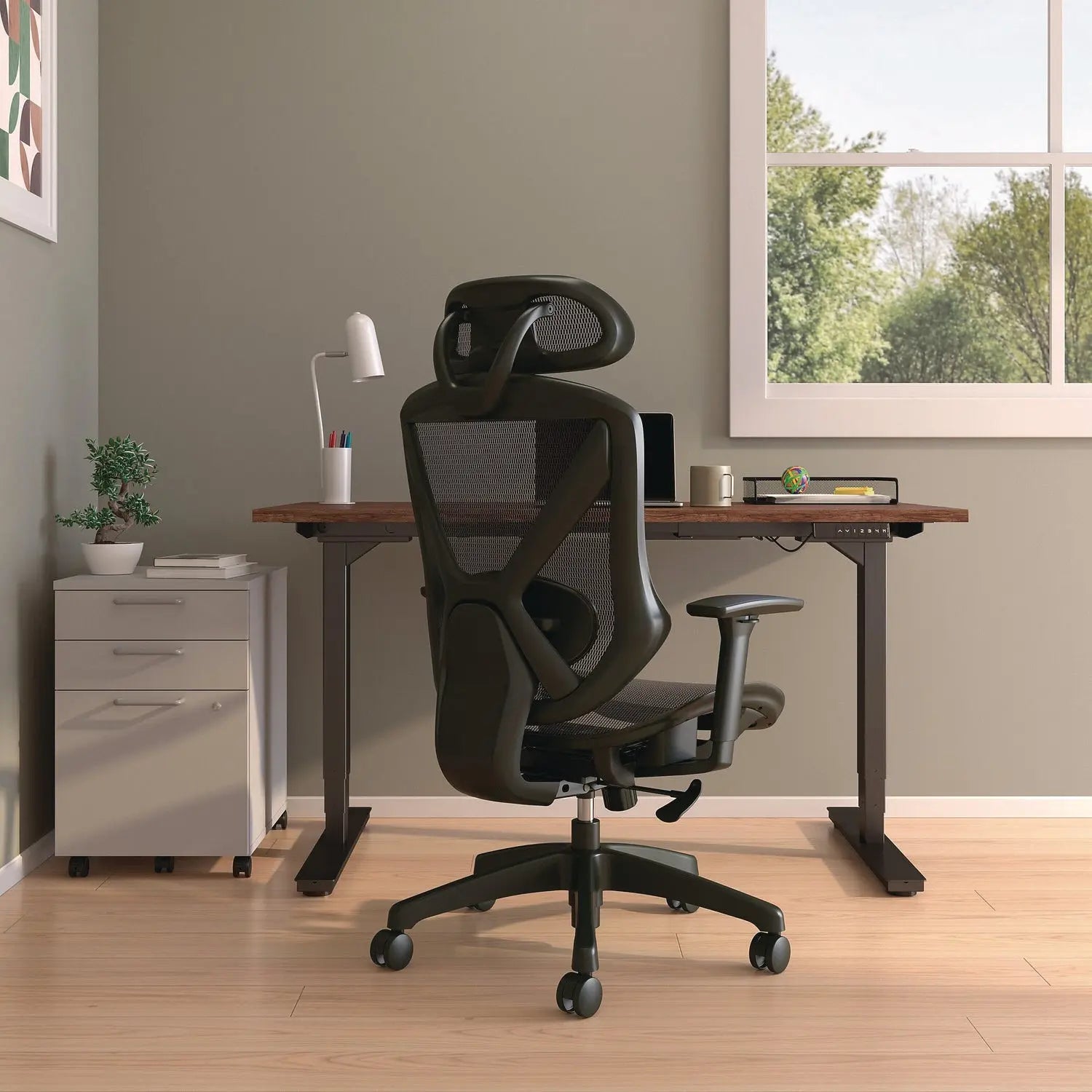 Taunton Ergonomic Mesh Swivel Task Chair, Supports Up to 275 lb, 17.44 to 20.98 Seat Height, Black Seat/Back, Black Base Alera® Flipcost
