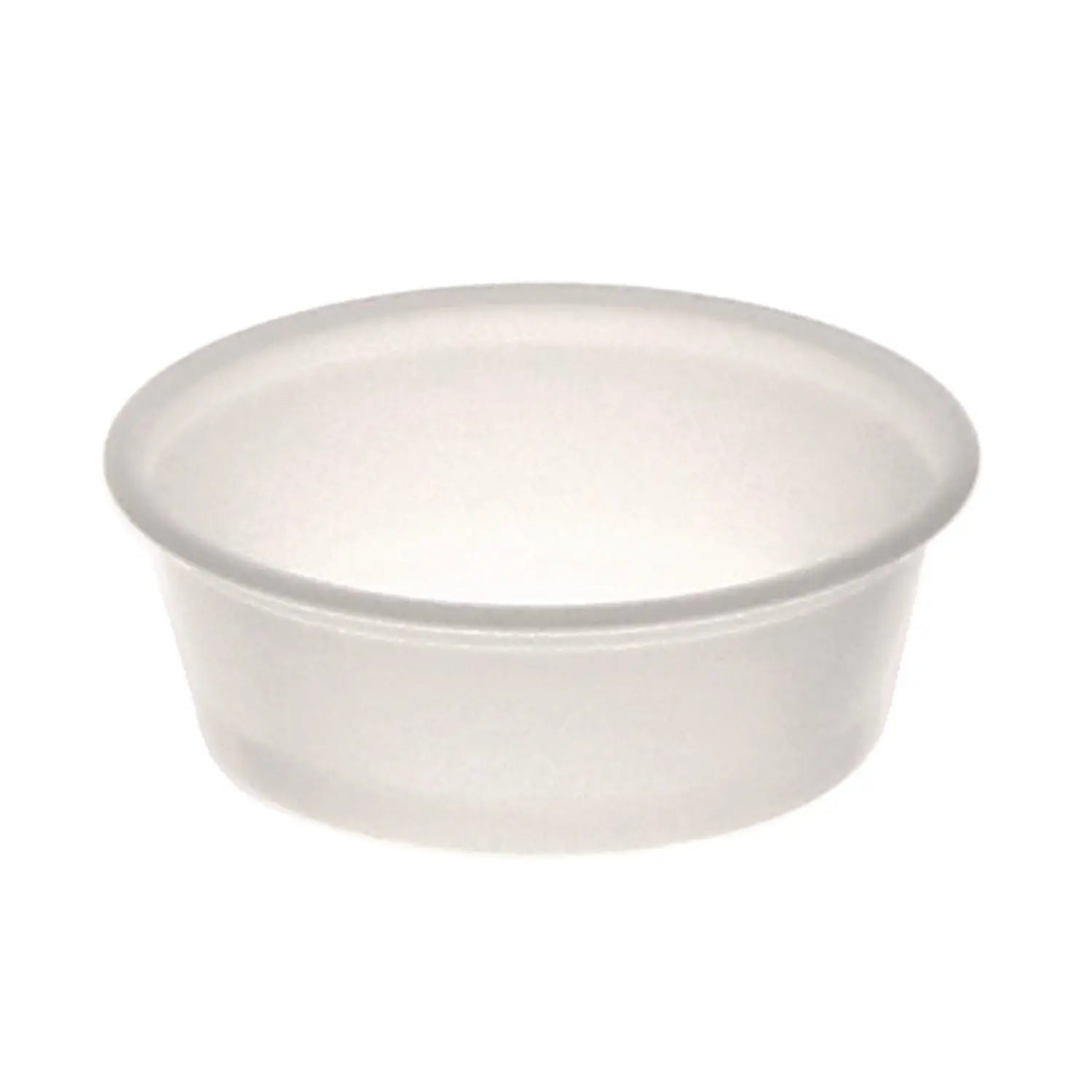 Plastic Portion Cup, 1.5 oz, Translucent, 125/Sleeve, 20 Sleeves/Carton