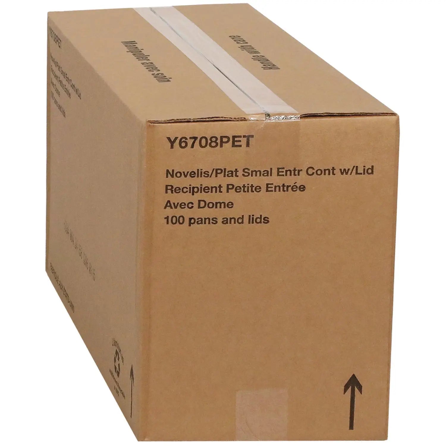 Classic Carry-Out Container with PET Dome Lid, 22 oz, 8.2 x 6.2 x 1.3, Silver, 100/Carton Pactiv Evergreen Flipcost