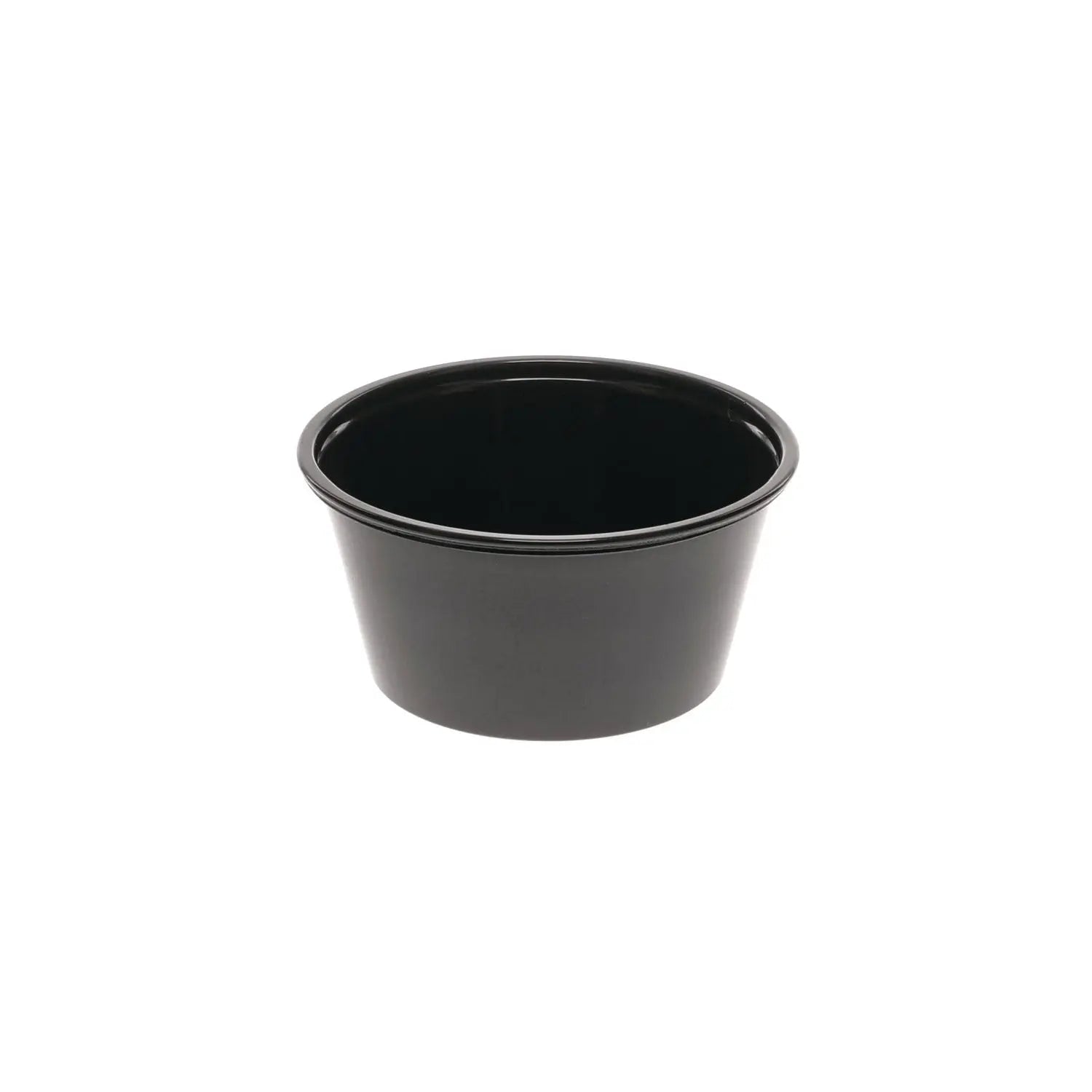 Plastic Portion Cup, 3.25 oz, Black, 3,000/Carton Pactiv Evergreen Flipcost