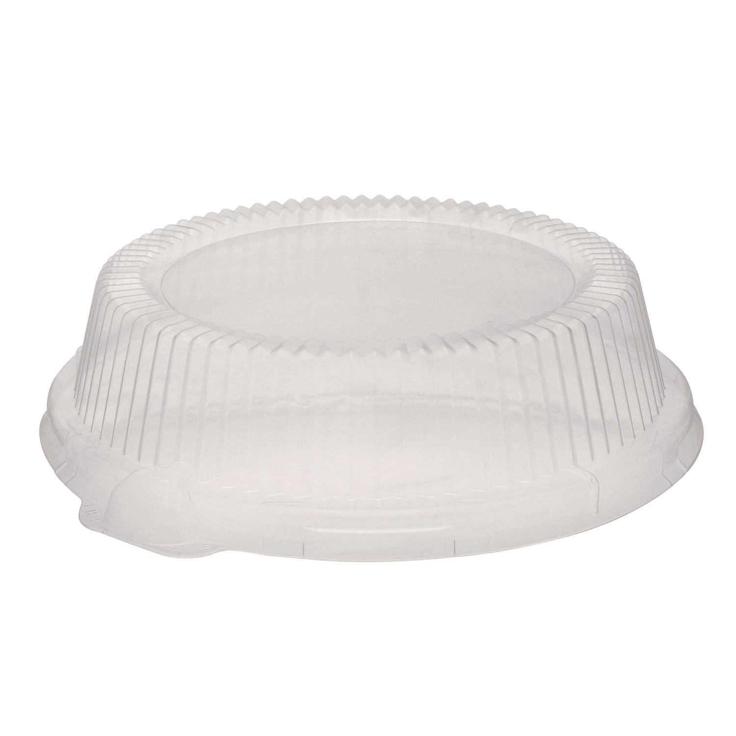 Pactiv Evergreen ClearView Dome-Style Lid with Tabs, 8.75" Diameter x 0.8" h, Clear, Plastic, 126/Carton